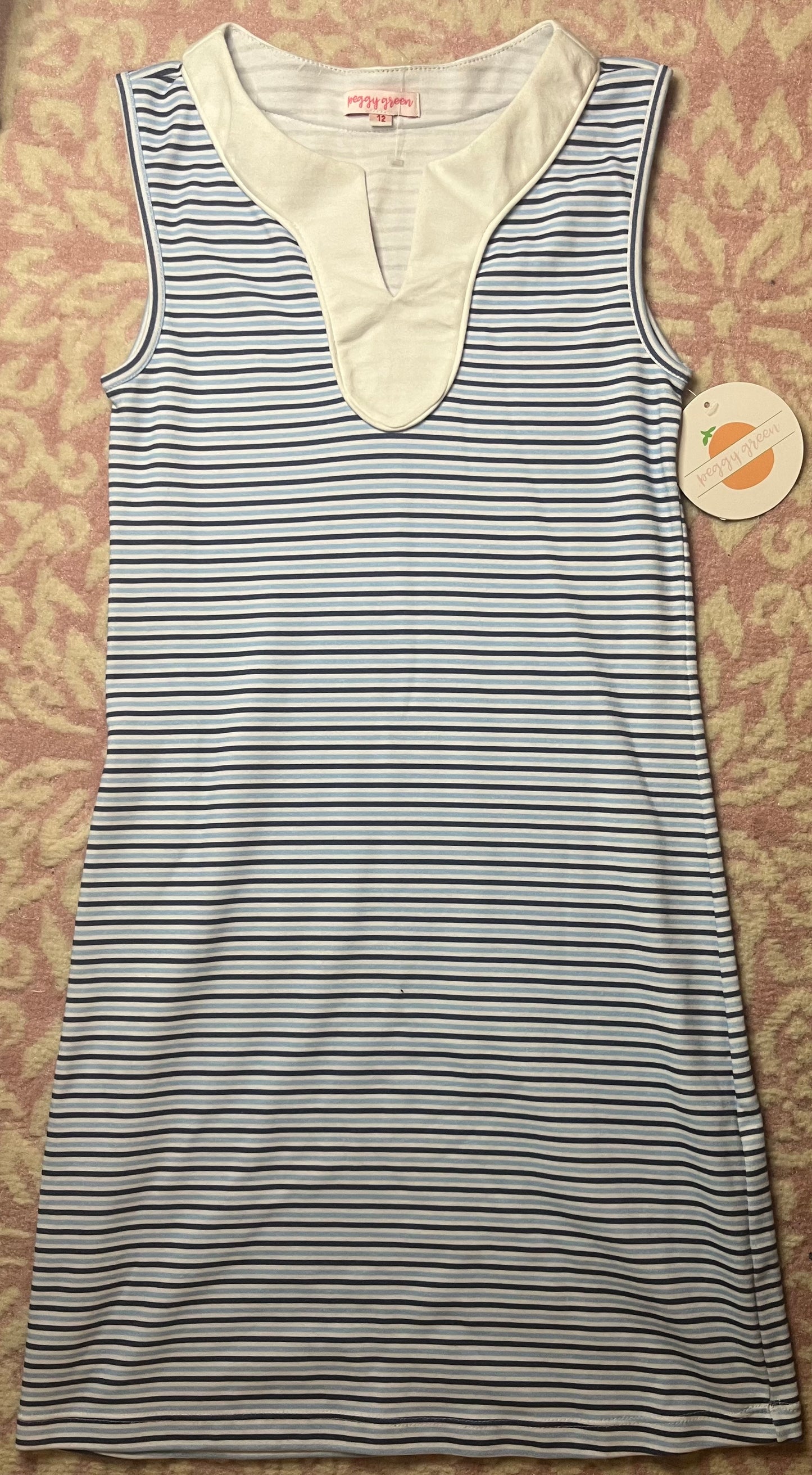 12 Peggy Green Shift Dress in Blues