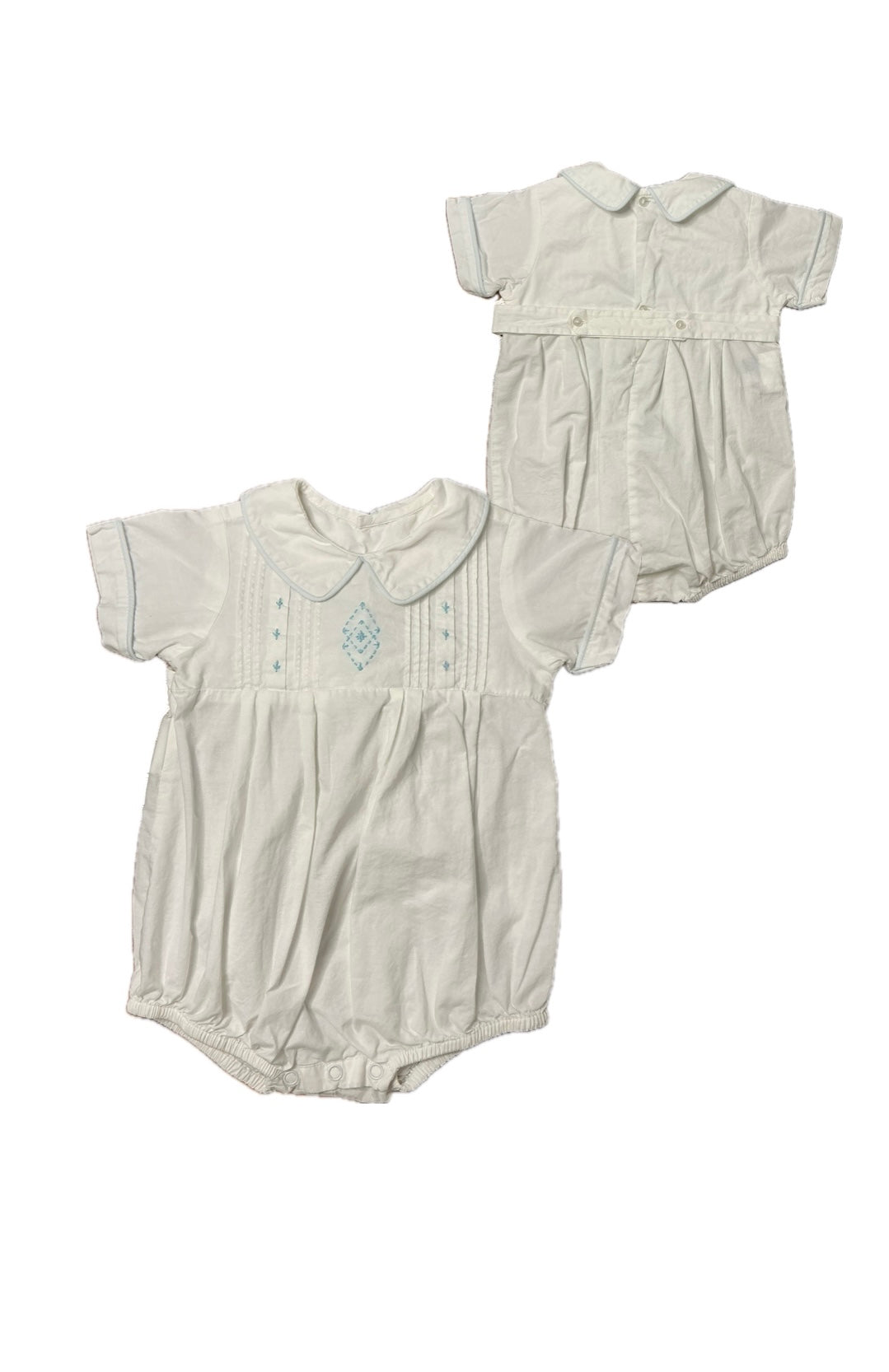 9M Baby Sen white Bubble with Blue Stitching
