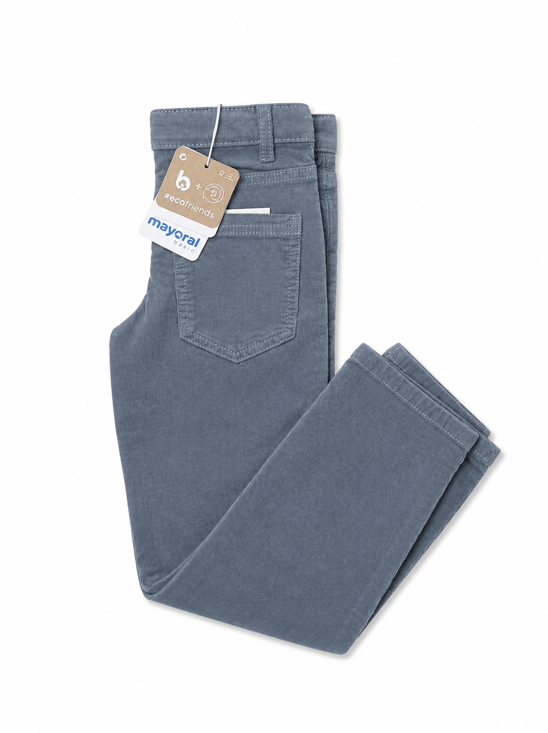 6 Mayoral Basic Cord Trouser in Steel Blue
