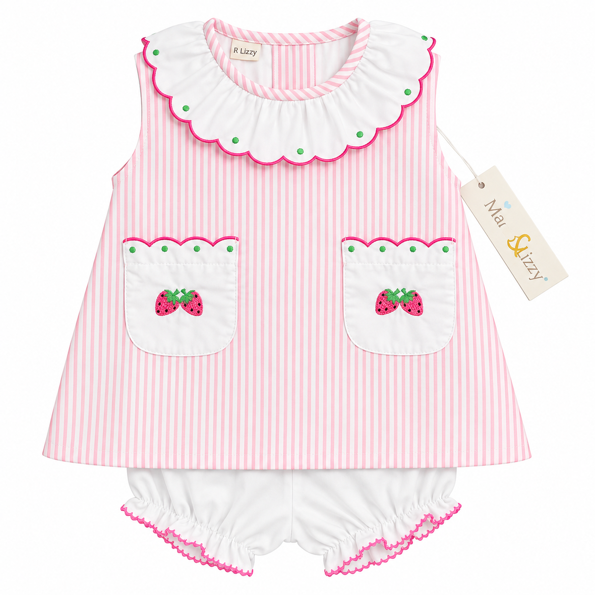 Marco and Lizzy Strawberry Bloomer Set
