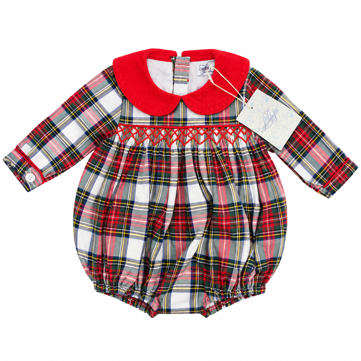 3M Little Bear Smocks Christmas Tartan Bubble