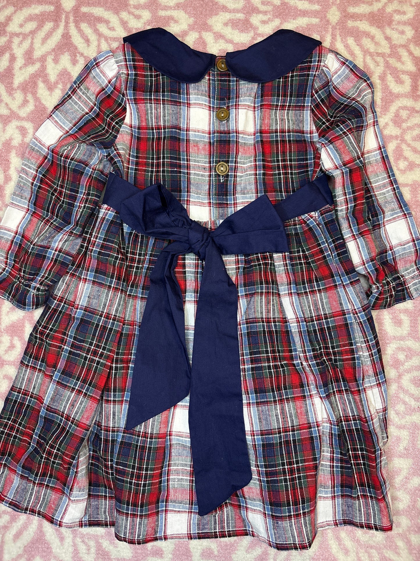 4 Smock Candy Christmas Plaid Dress