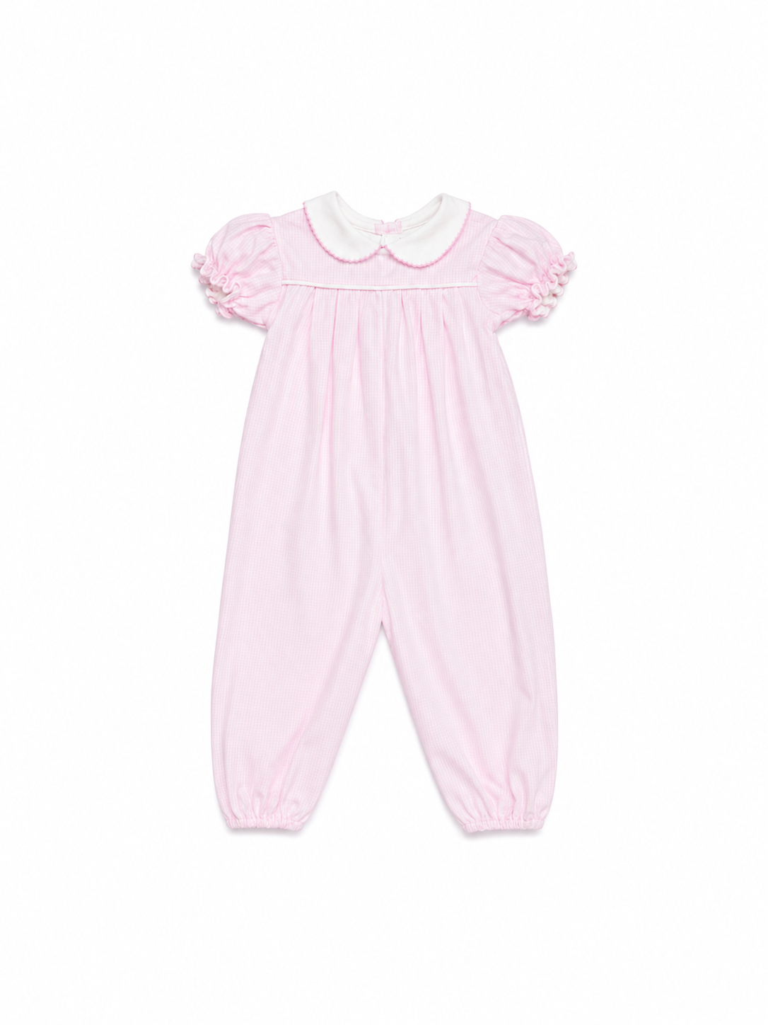 24M Lullaby Set SS Pink/ White Long Romper
