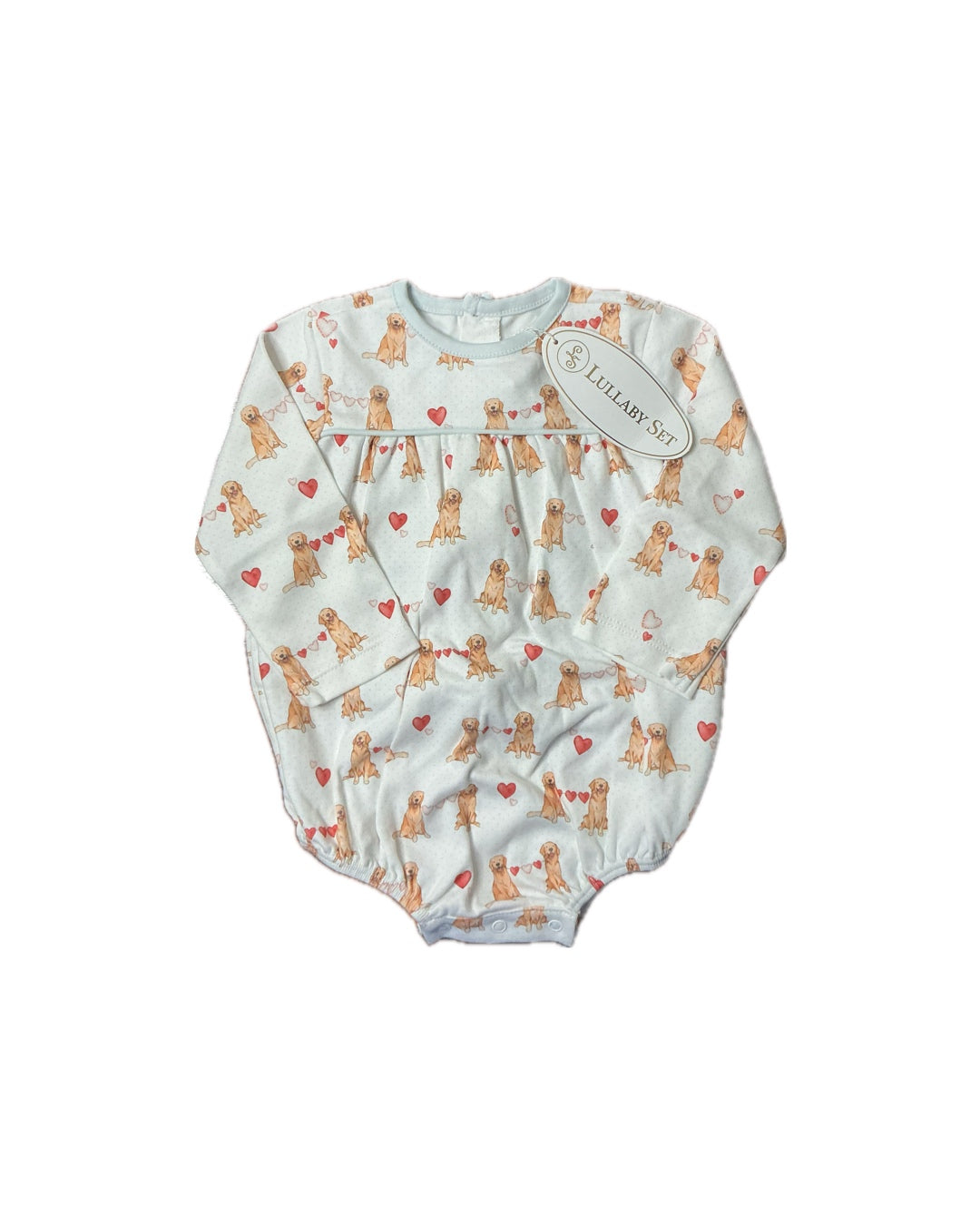 Lullaby Set LS Pima Cotton Bubble in Blue Puppy Love