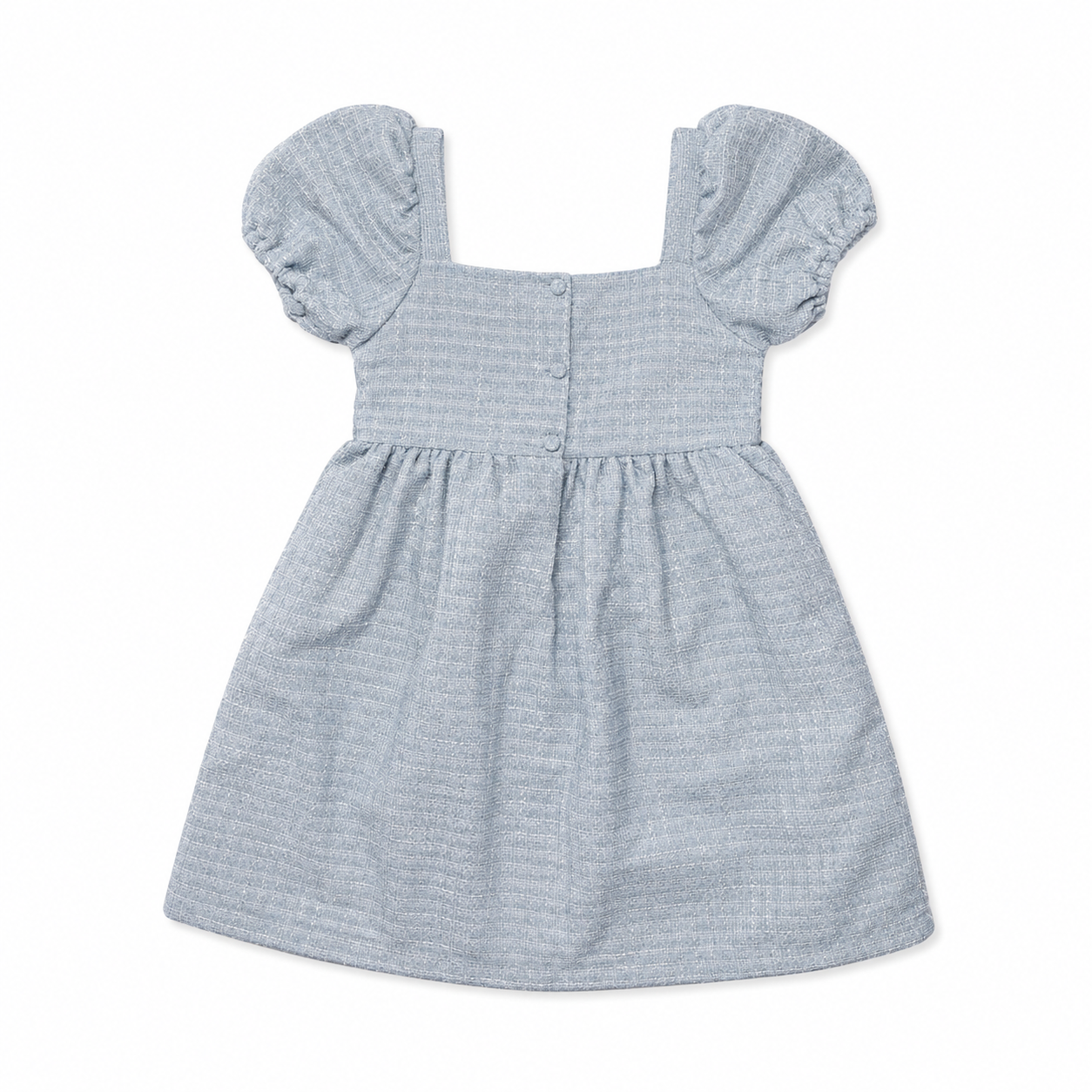 12 Be Elizabeth Blue Tweed Babydoll Dress