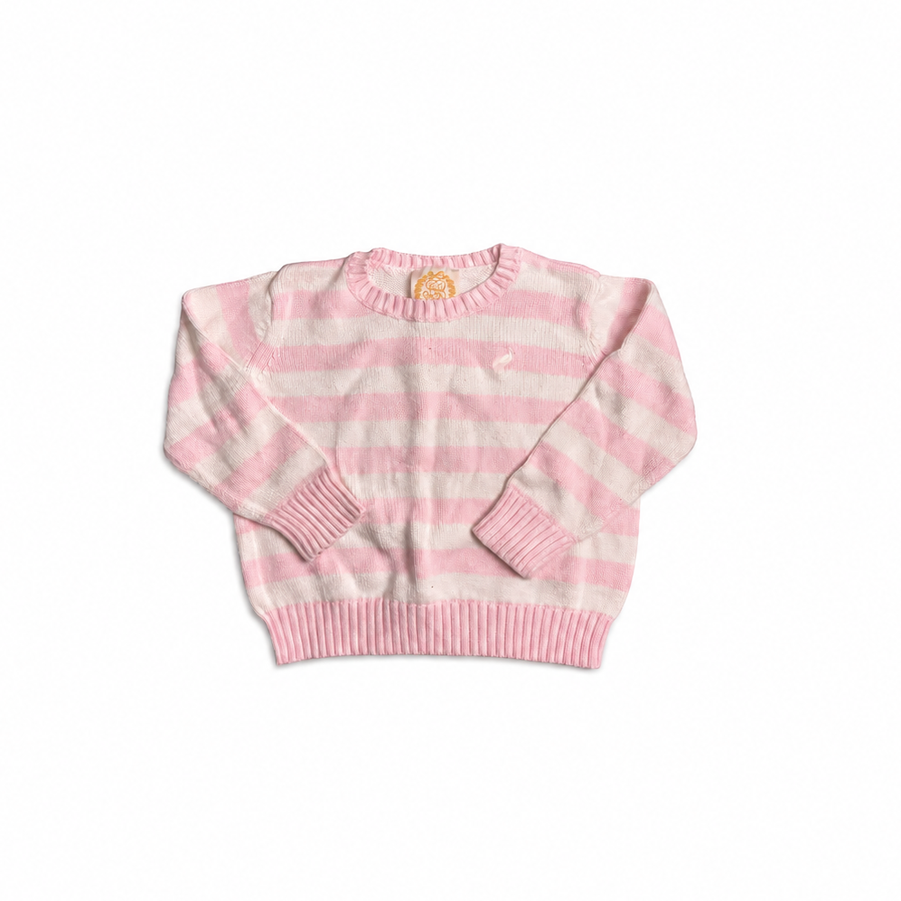 3T TBBC Isabelle Sweater in Palmetto Pink/White Stripe