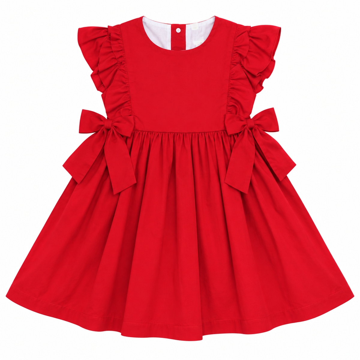 5 Lulu Bebe Ruby Red Side Bow Dress
