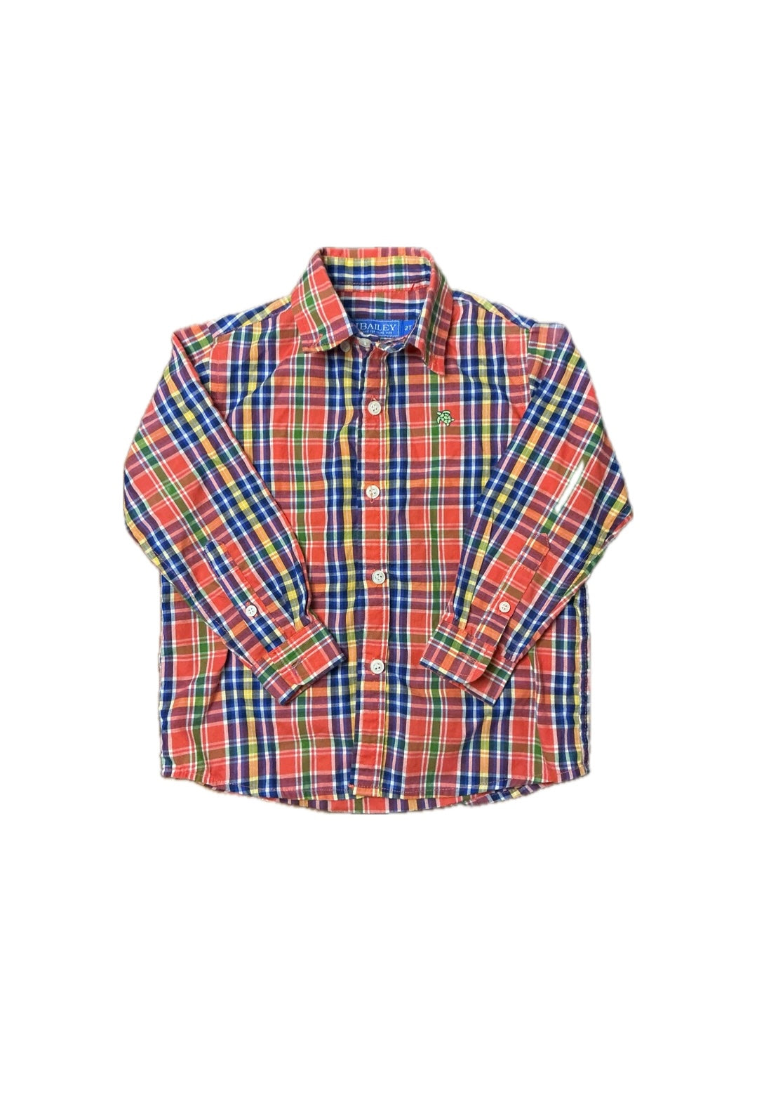 2T J. Bailey Fall Plaid Roscoe Button Down