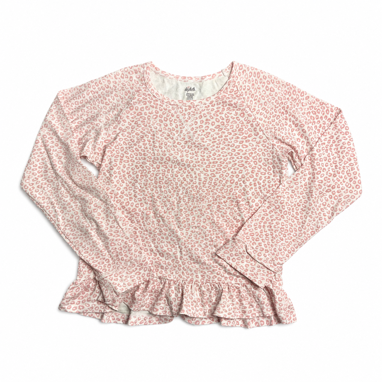 12 Be Elizabeth Pink Cheetah Top