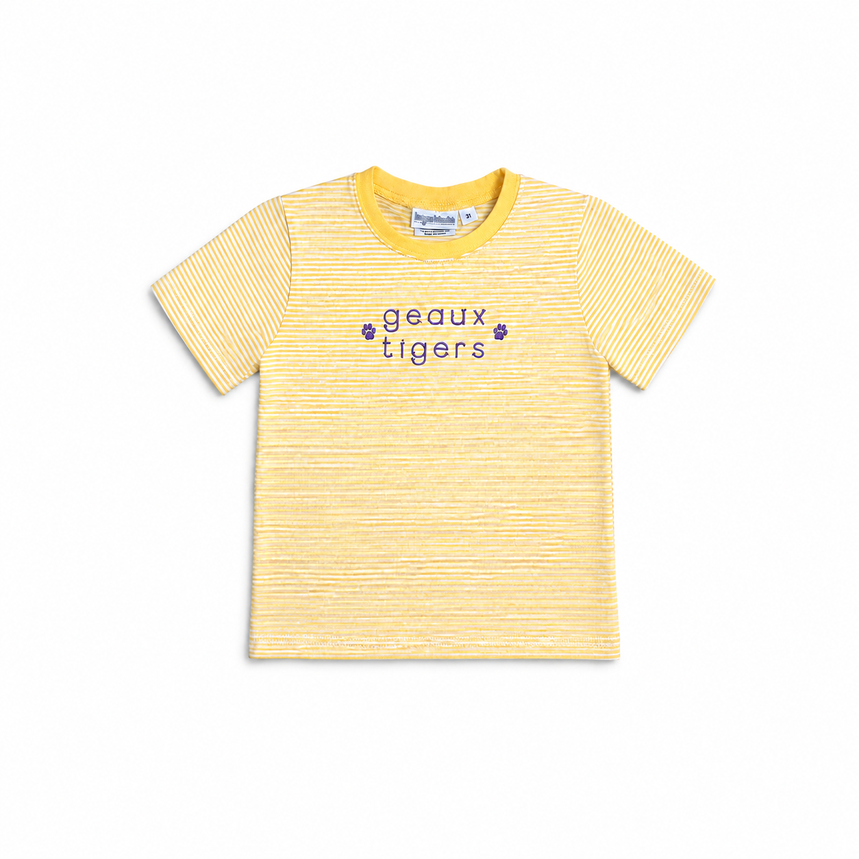 3T Bayou Blanks GEAUX TIGERS tee