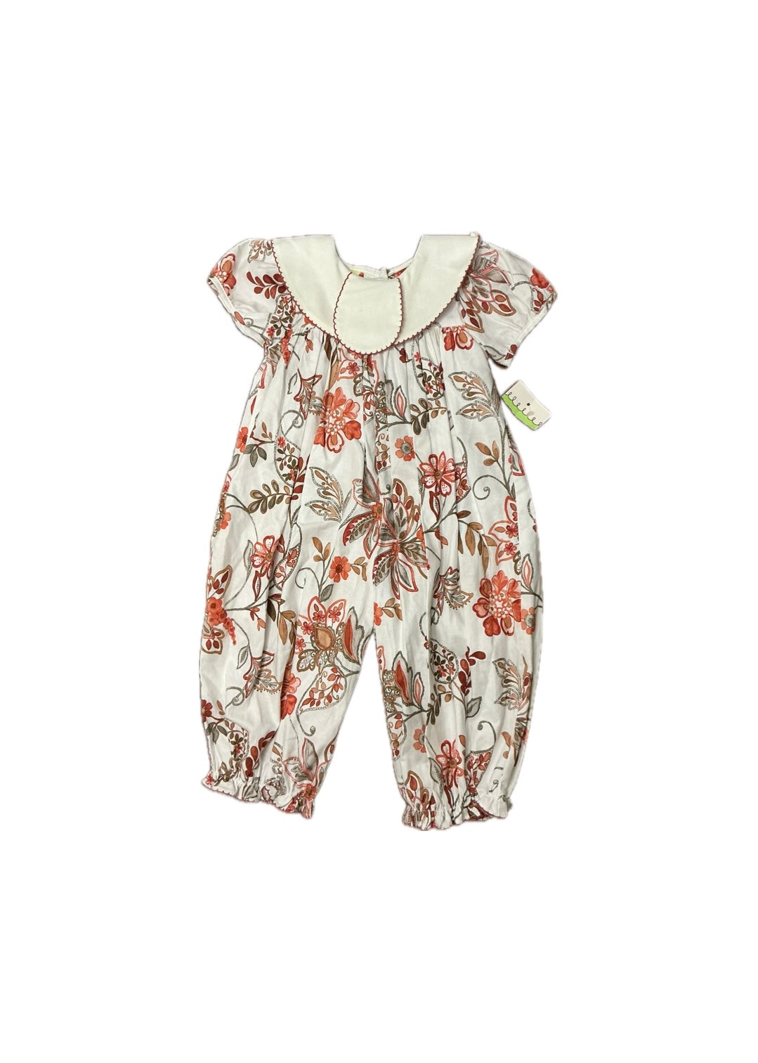 24M Le Za Me Floral Bibbed Long Romper