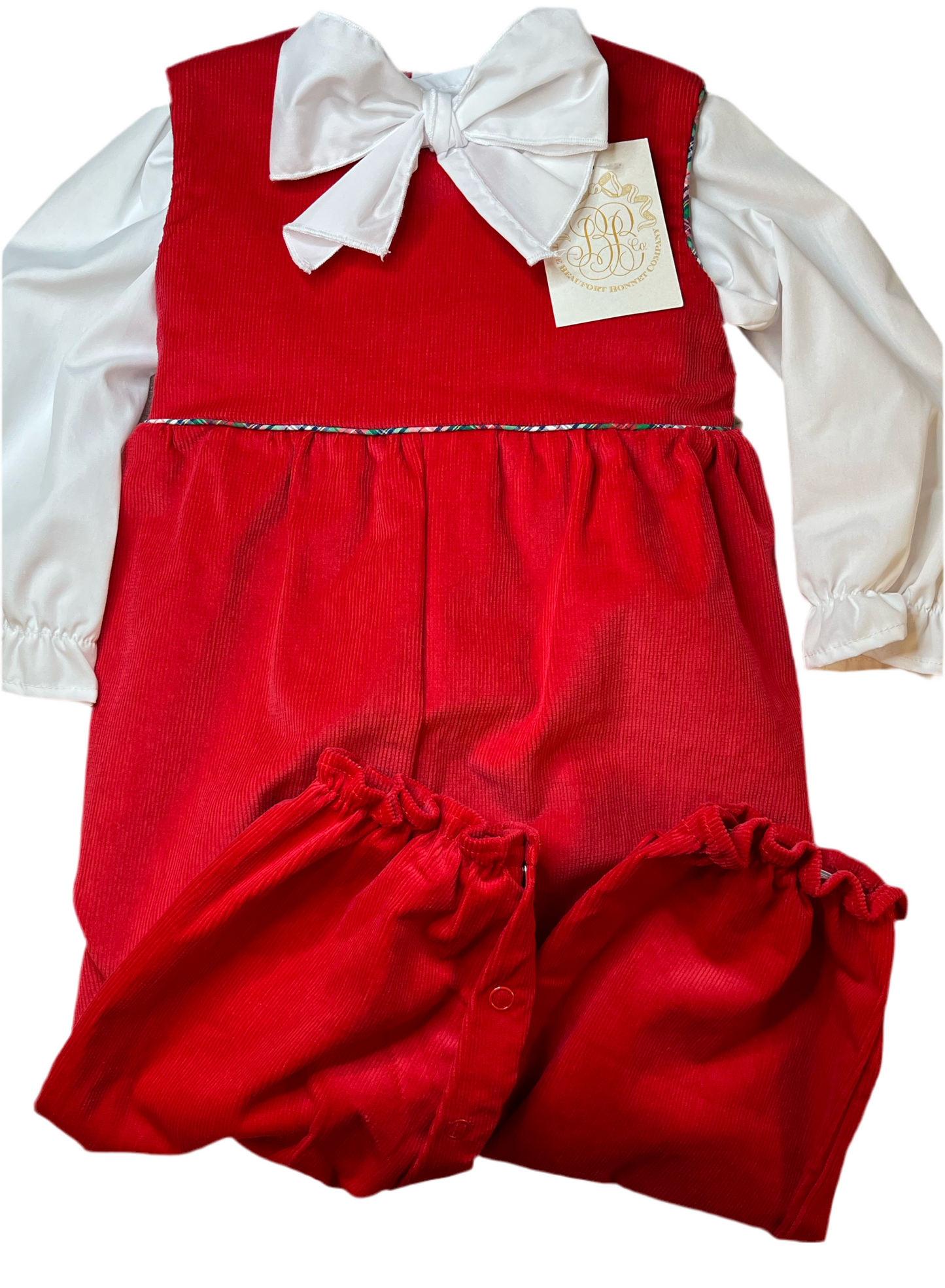 18-24M Beatrice Bow Onesie 18-24 M Rebecca Cord Romper