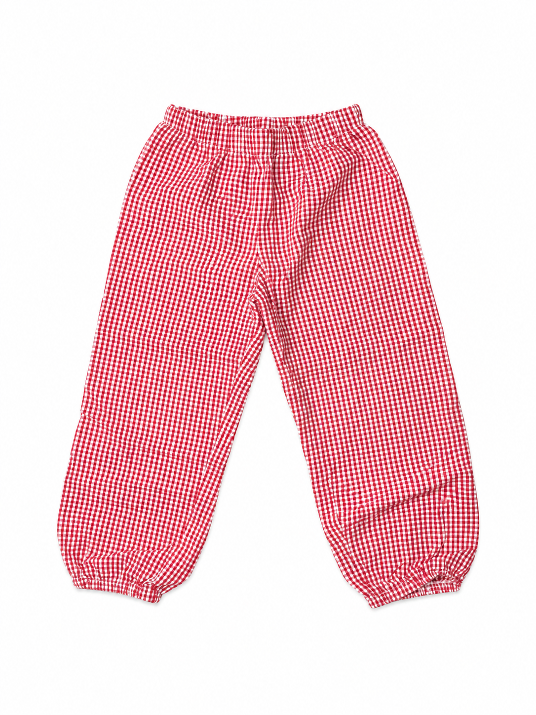 4 Hannah Kate Red Microcheck Bubble Pants