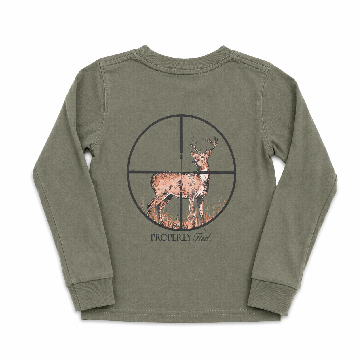18M Properly Tied Buck Shot LS Tee