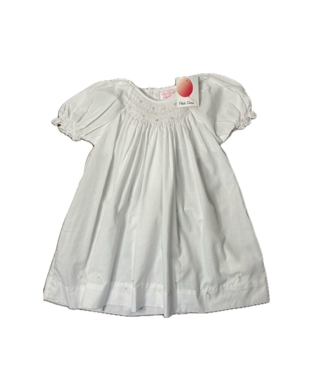 9M Petit Ami White Smocked Dress
