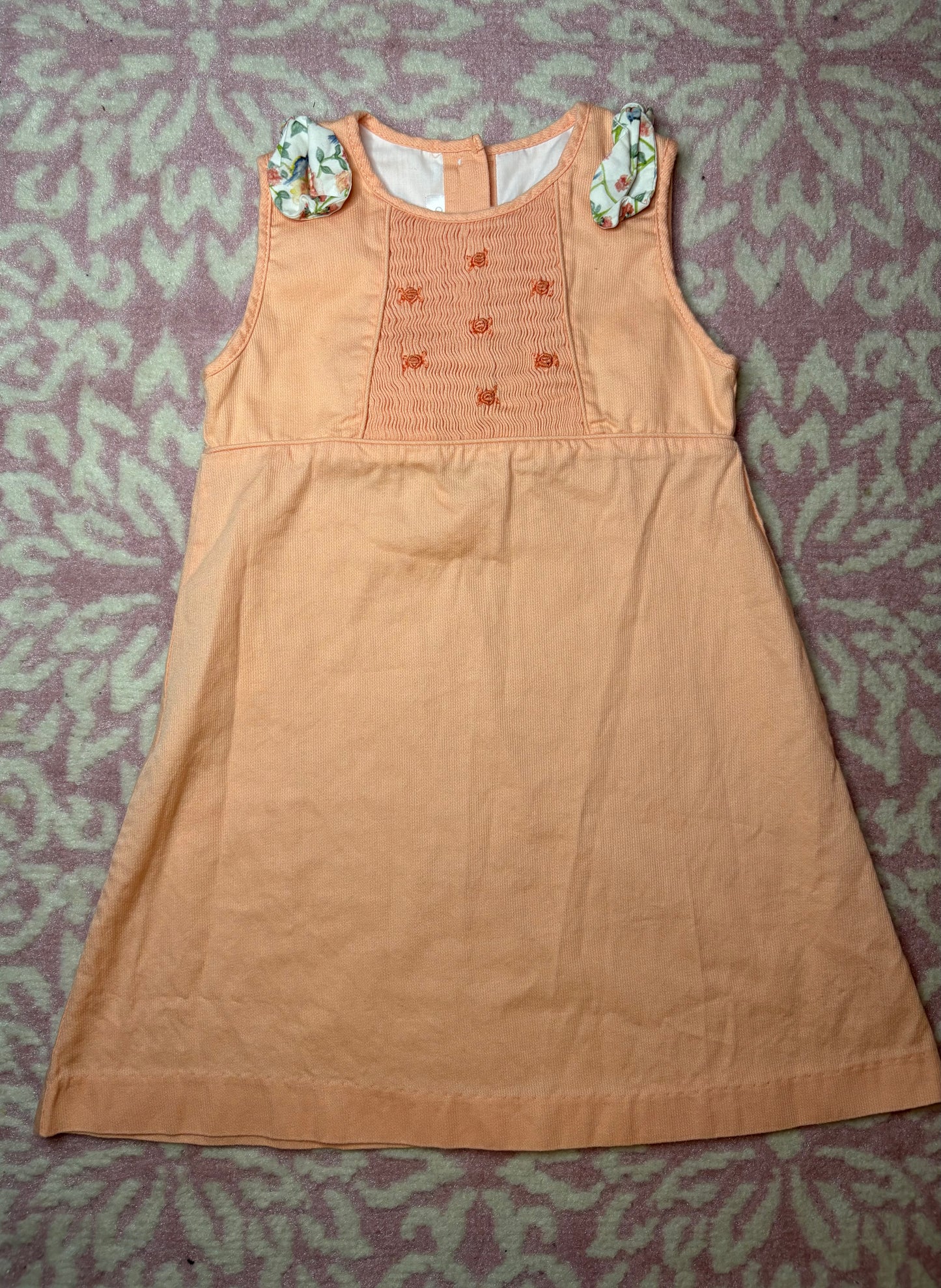 4 Dondolo Smocked Dress with Bow shoulders