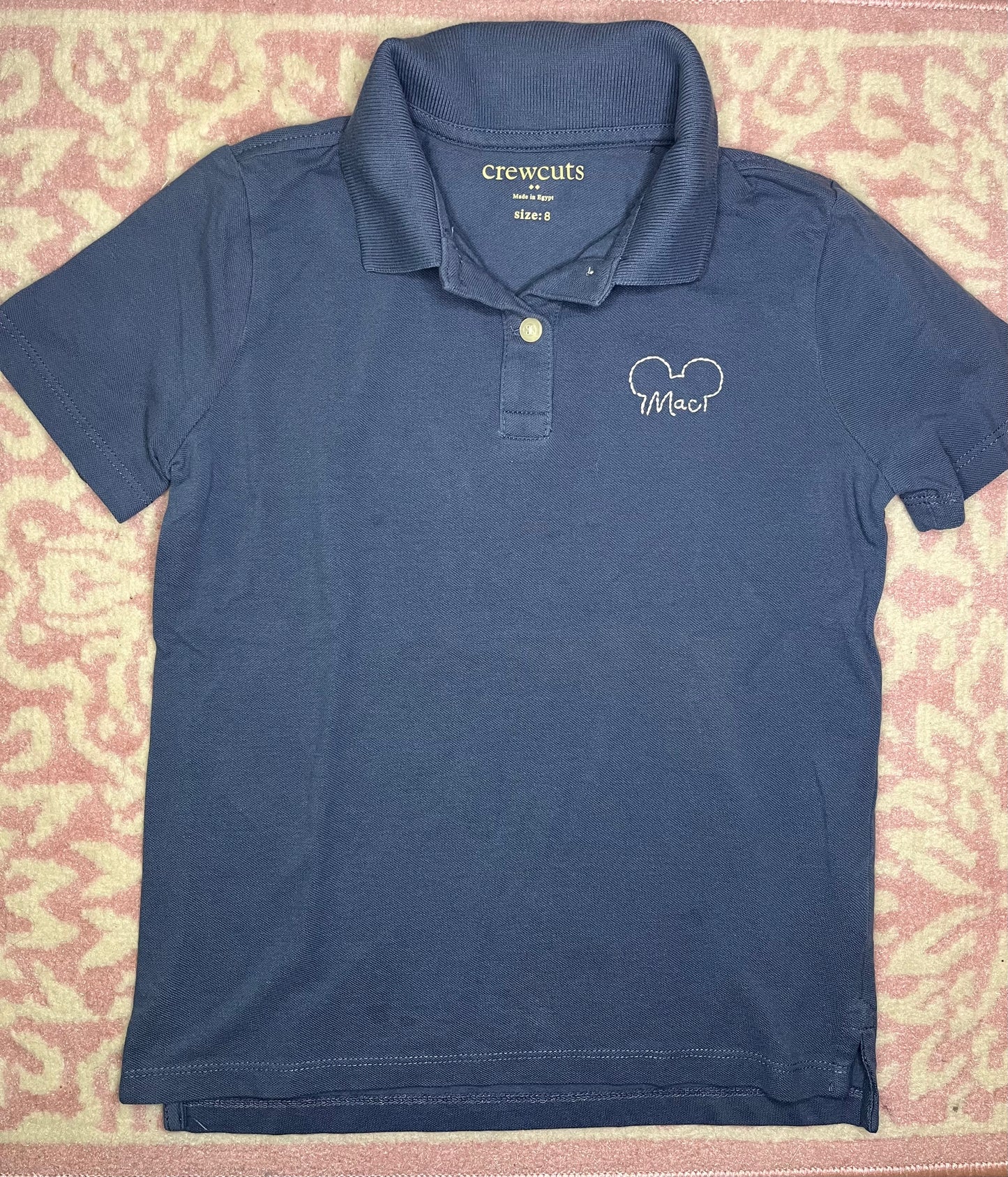 8 Crewcuts Polo with “Mac” and Mouse Ears