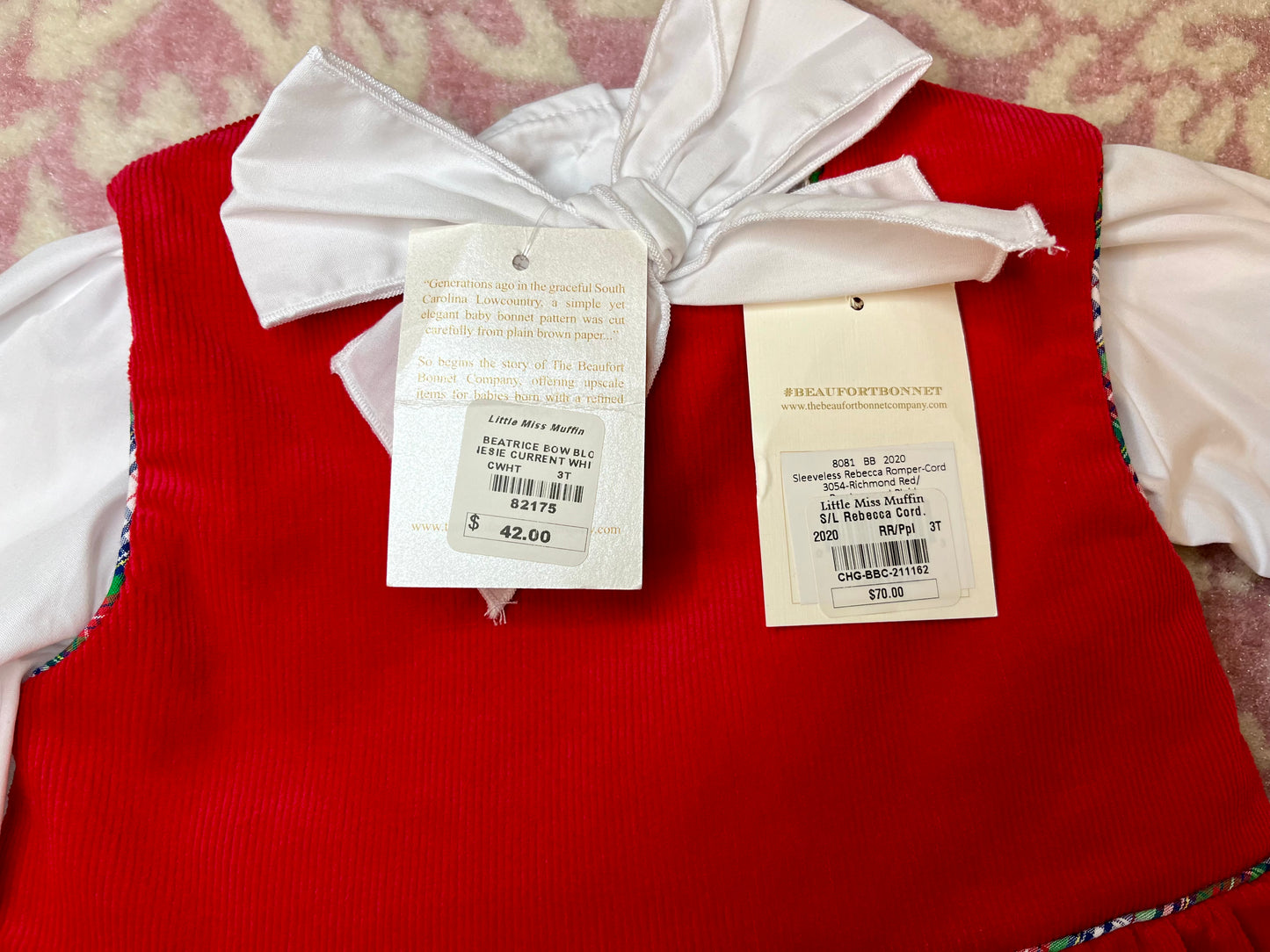 3T TBBC Beatrice Bow Blouse 3T TBBC S/L Rebecca Cord Romper