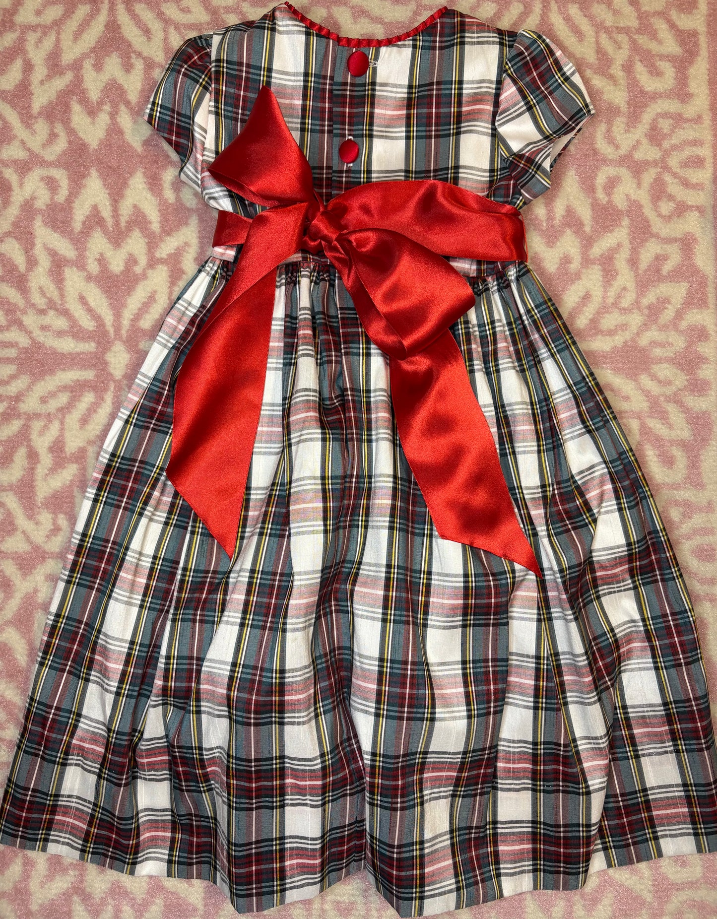 3T Bailey Boys Tartan Dress with Red Bow