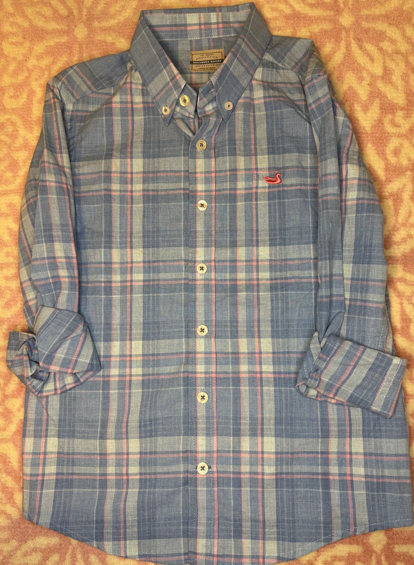 YM sz 7/8 Southern Tide Button Down