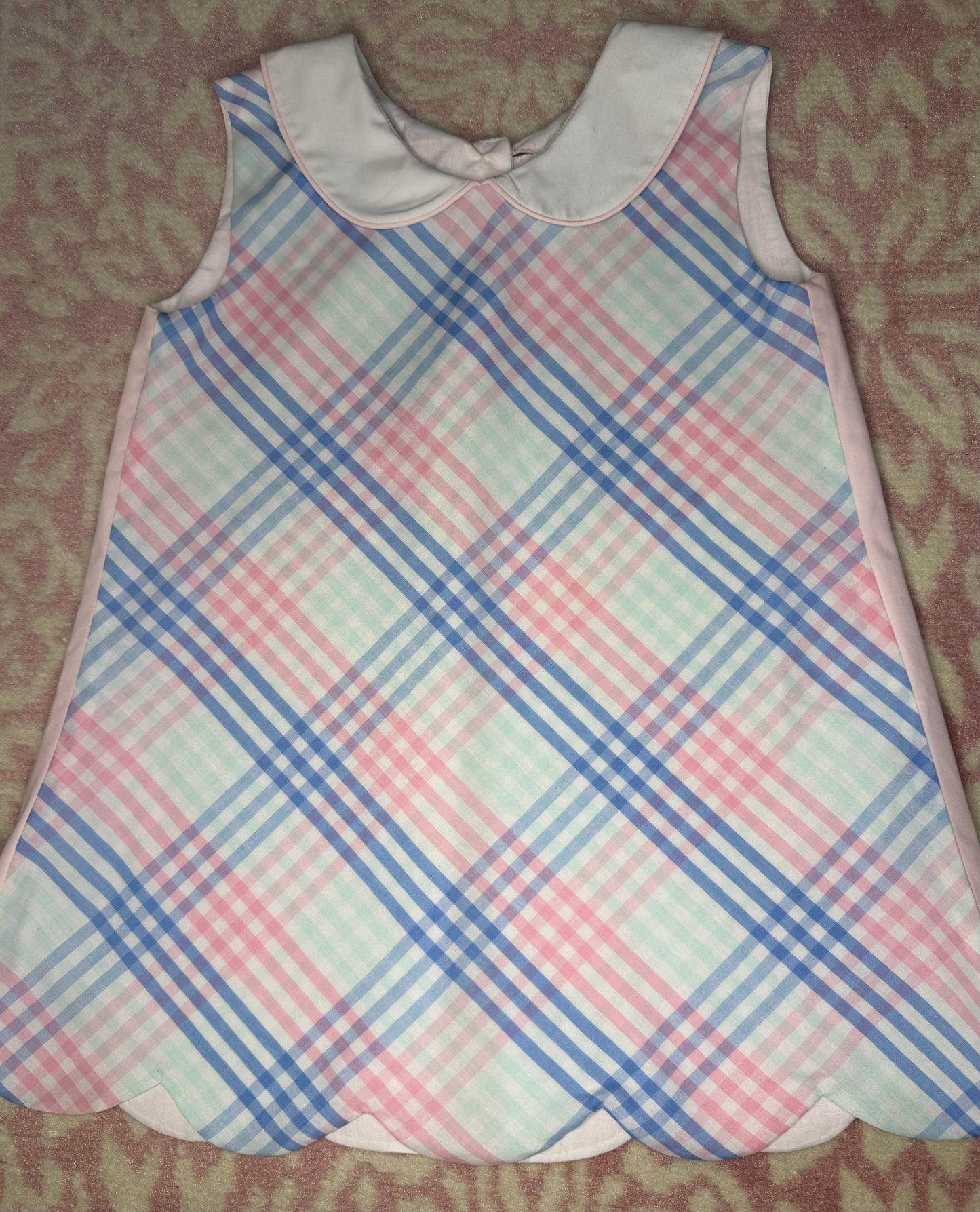 3T TBBC Luanne's Lunch Dress - Spring Party Plaid With Palm Beach Pink