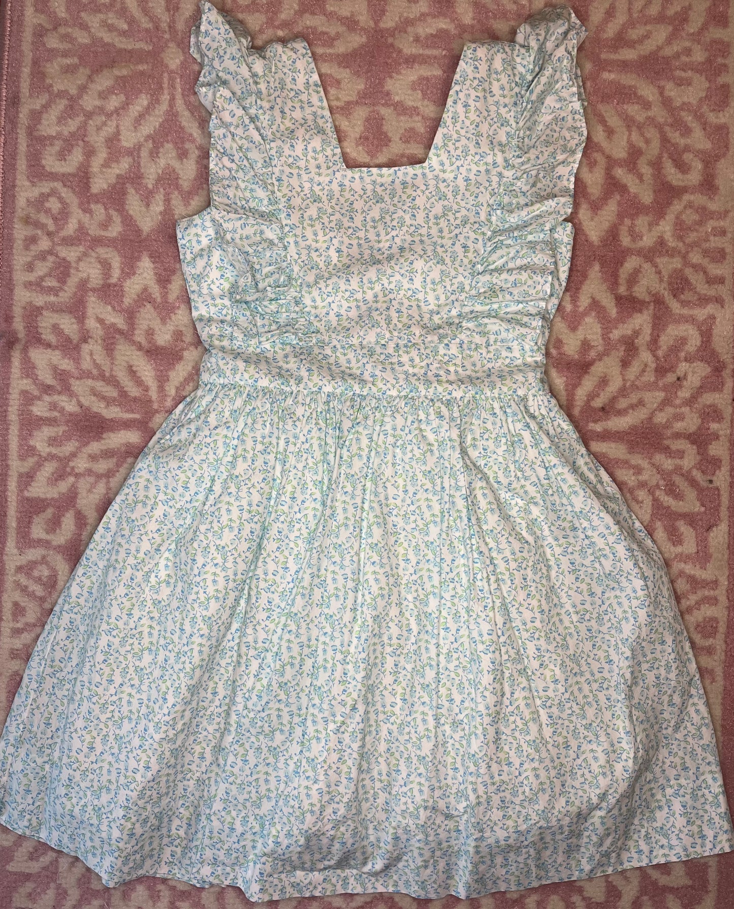 6 Dondolo Blue and Green Floral Dress