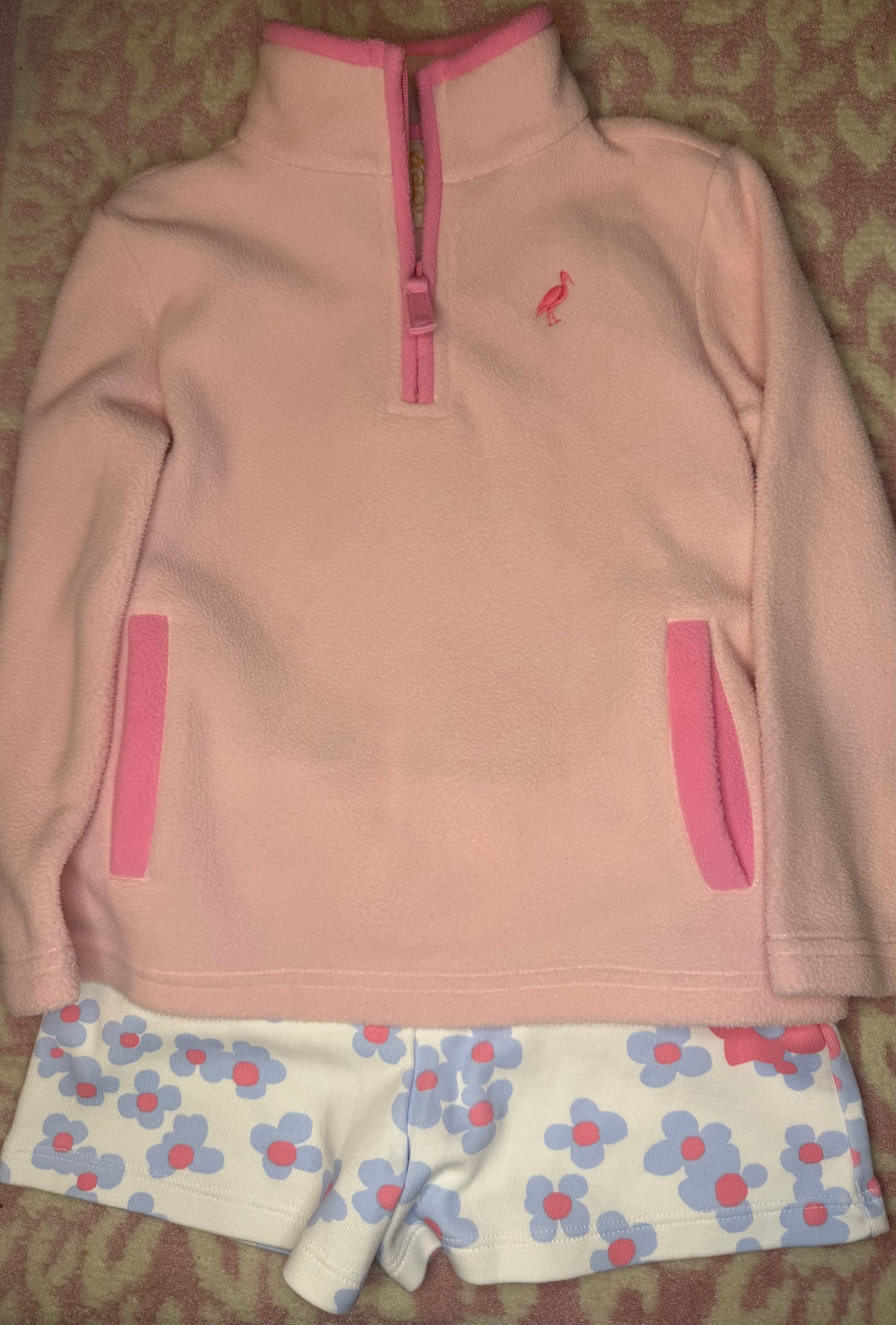 3T TBBC Hayward Half Zip Palm Beach Pink/Hamptons Hot Pink + Shipley Shorts in Brentwood Blooms Set