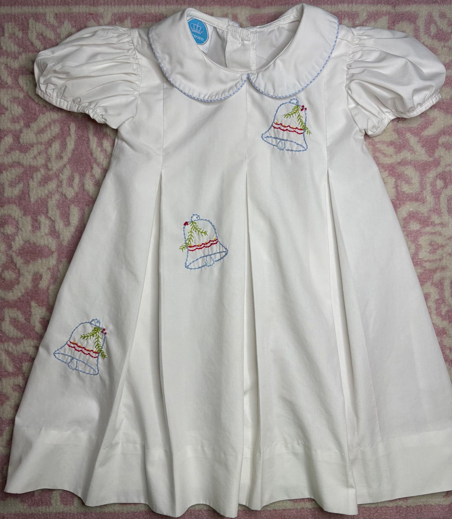 2T Krewe Christmas Belles Embroidered Dress