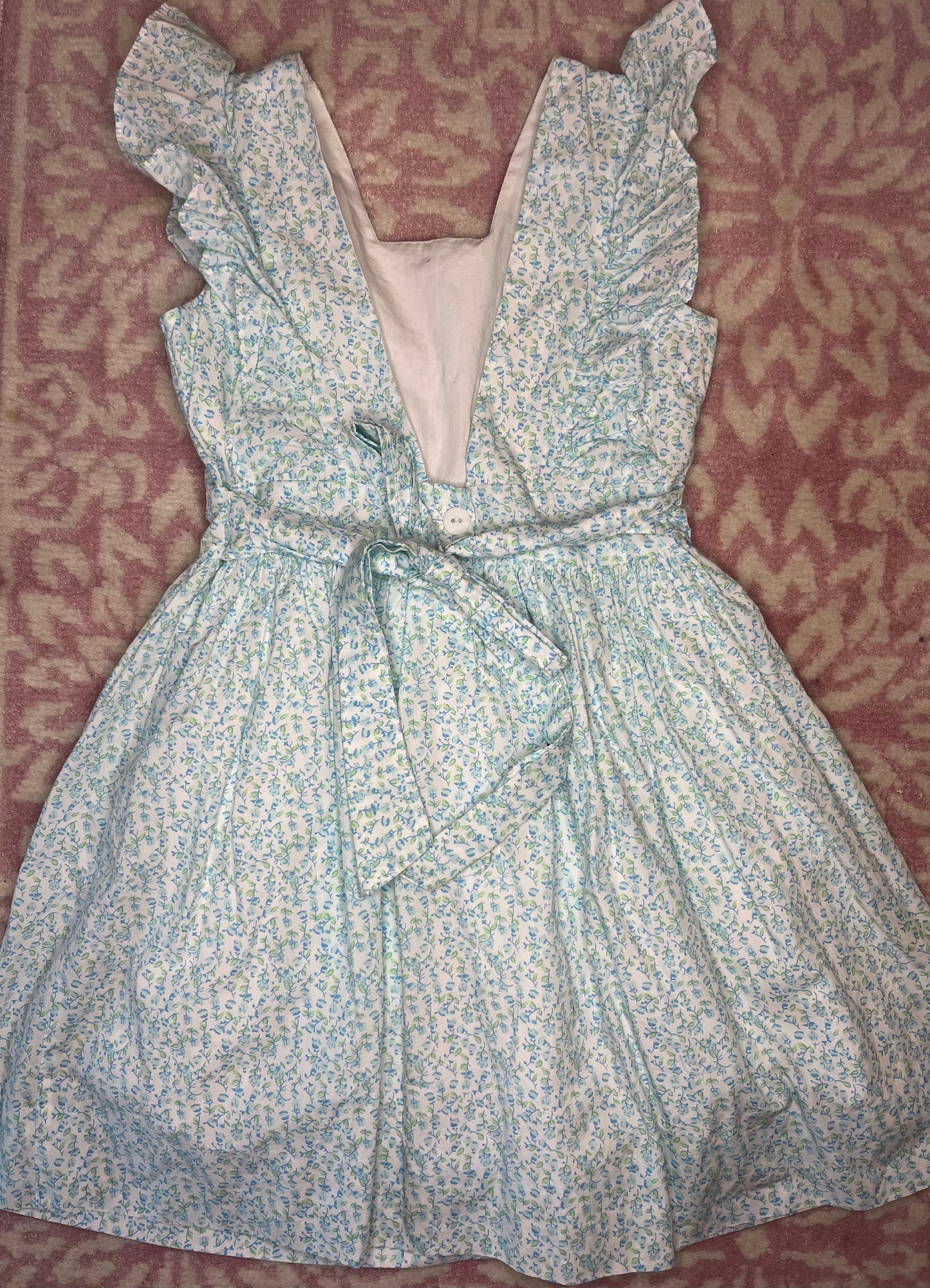 6 Dondolo Blue and Green Floral Dress