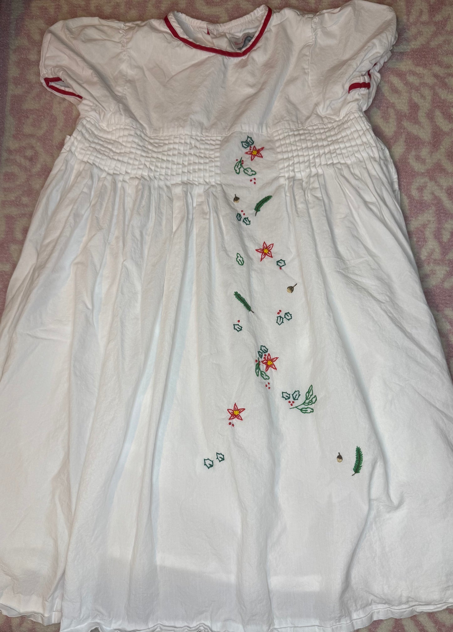 6X Sophie & Lucas Hand Embroidered Christmas Dress