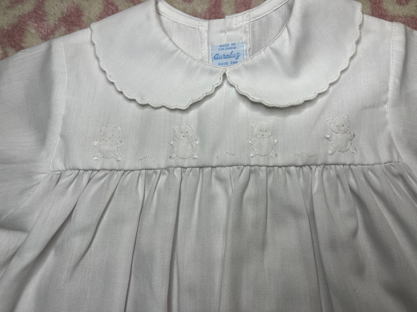 Auraluz White Gown with Adjustable Ribbon Tie Opening
