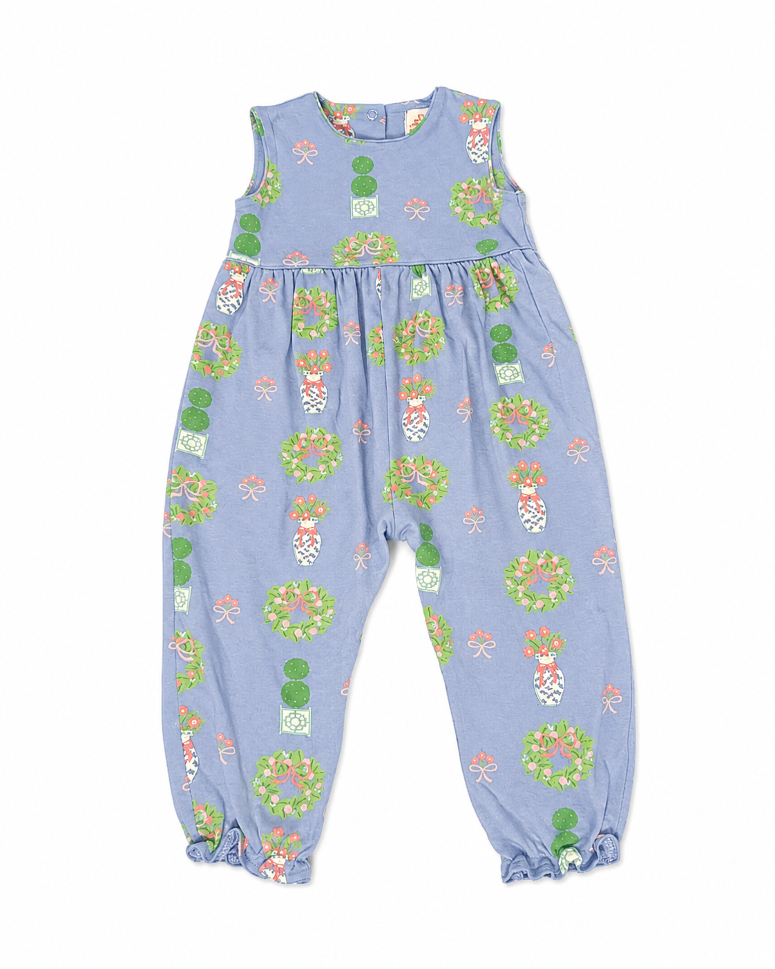 18/24M TBBC Sleeveless Rebecca Romper - Topiaries and Tangerines