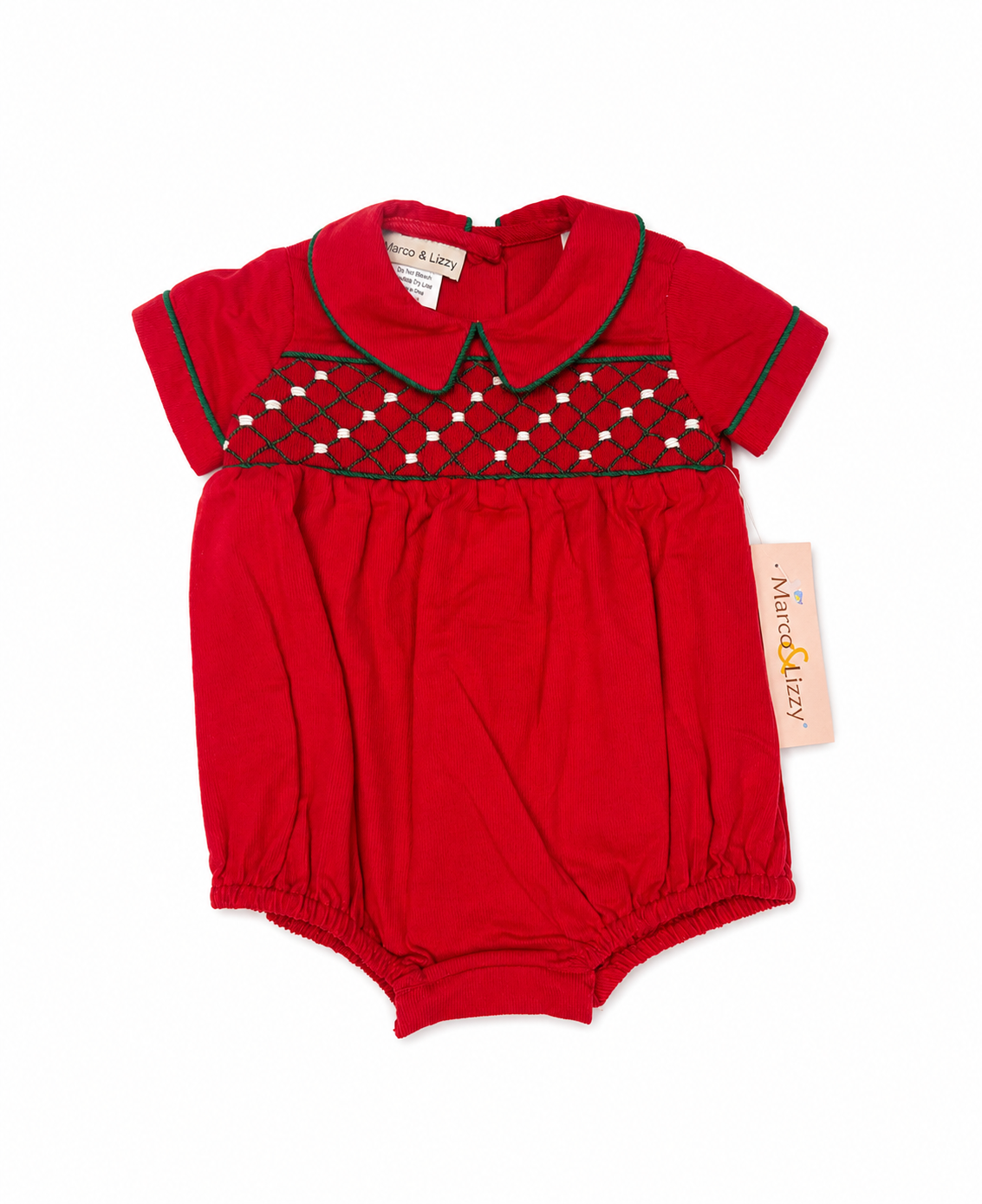 3M Marco & Lizzy Christmas Red Smocked Cord Bubble