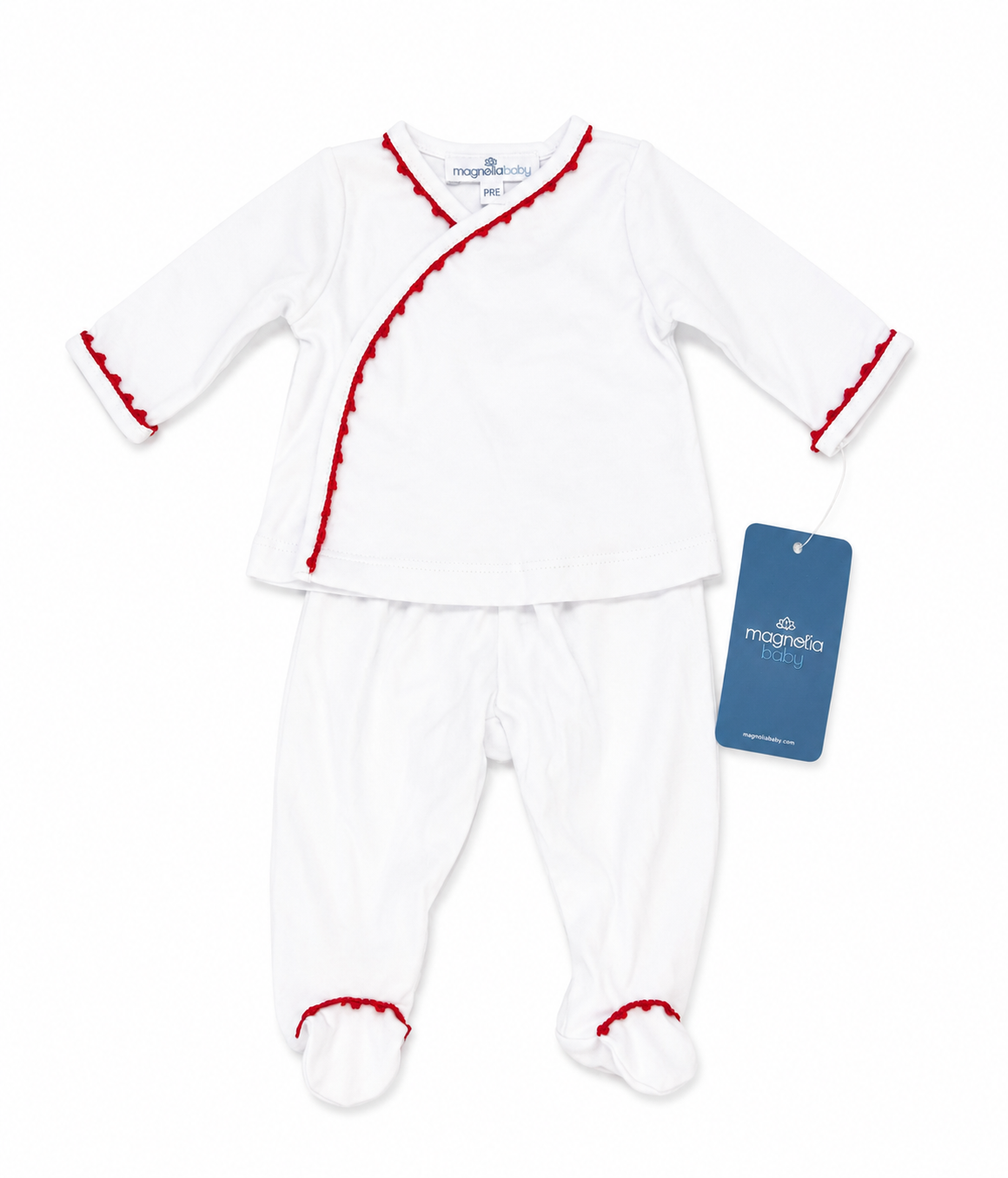 Pre Magnolia Baby Holiday Baby Joy Footed Pant Set