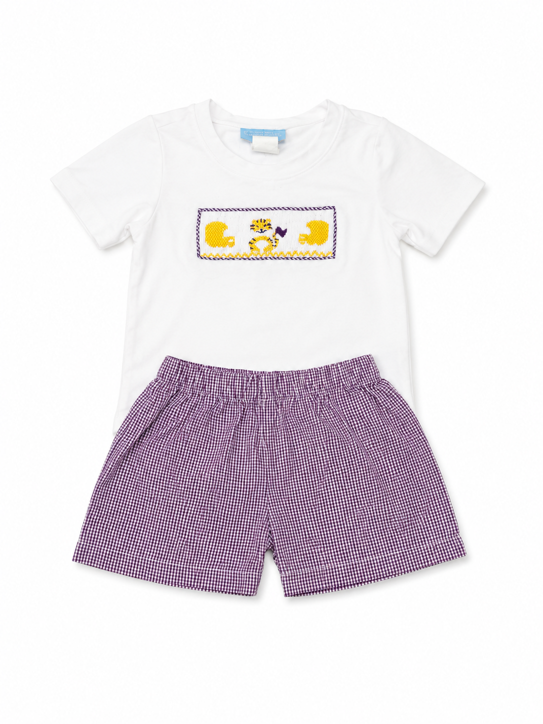 18M Charming Little One LSU Tigers Smocked Short Set