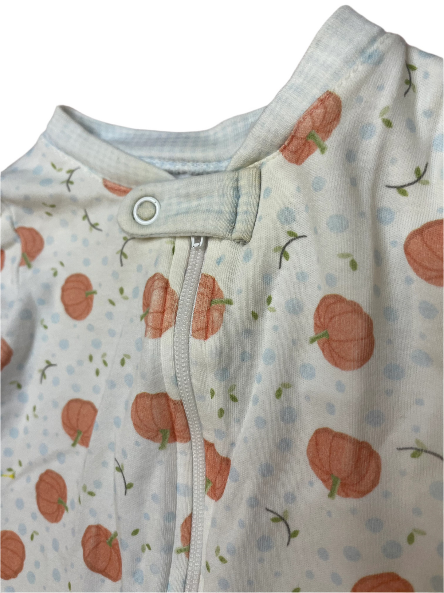 Sz 3M Lullaby Set Pumpkin Zip Up Jammie’s
