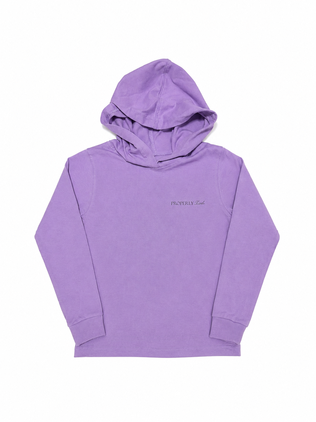 2T Properly Tied Purple Hooded LS Tee