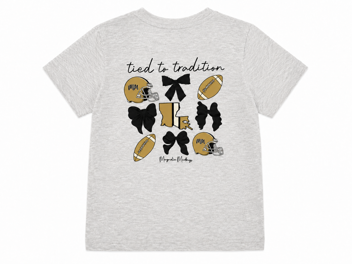 5/6 Magnolia Mudbugs Tied To Tradition Saints Tee