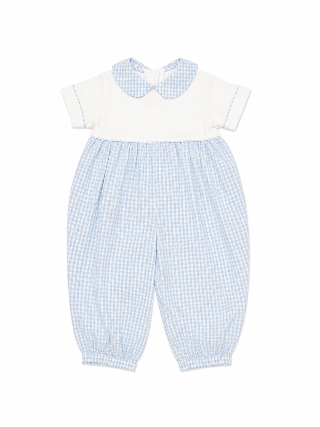 9M Little English Baby Blue Check Longall