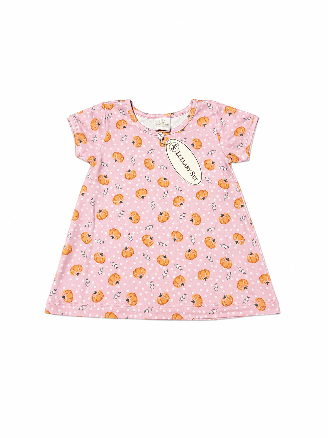 12M Lullaby Set Pink Bow Pumpkin Dress