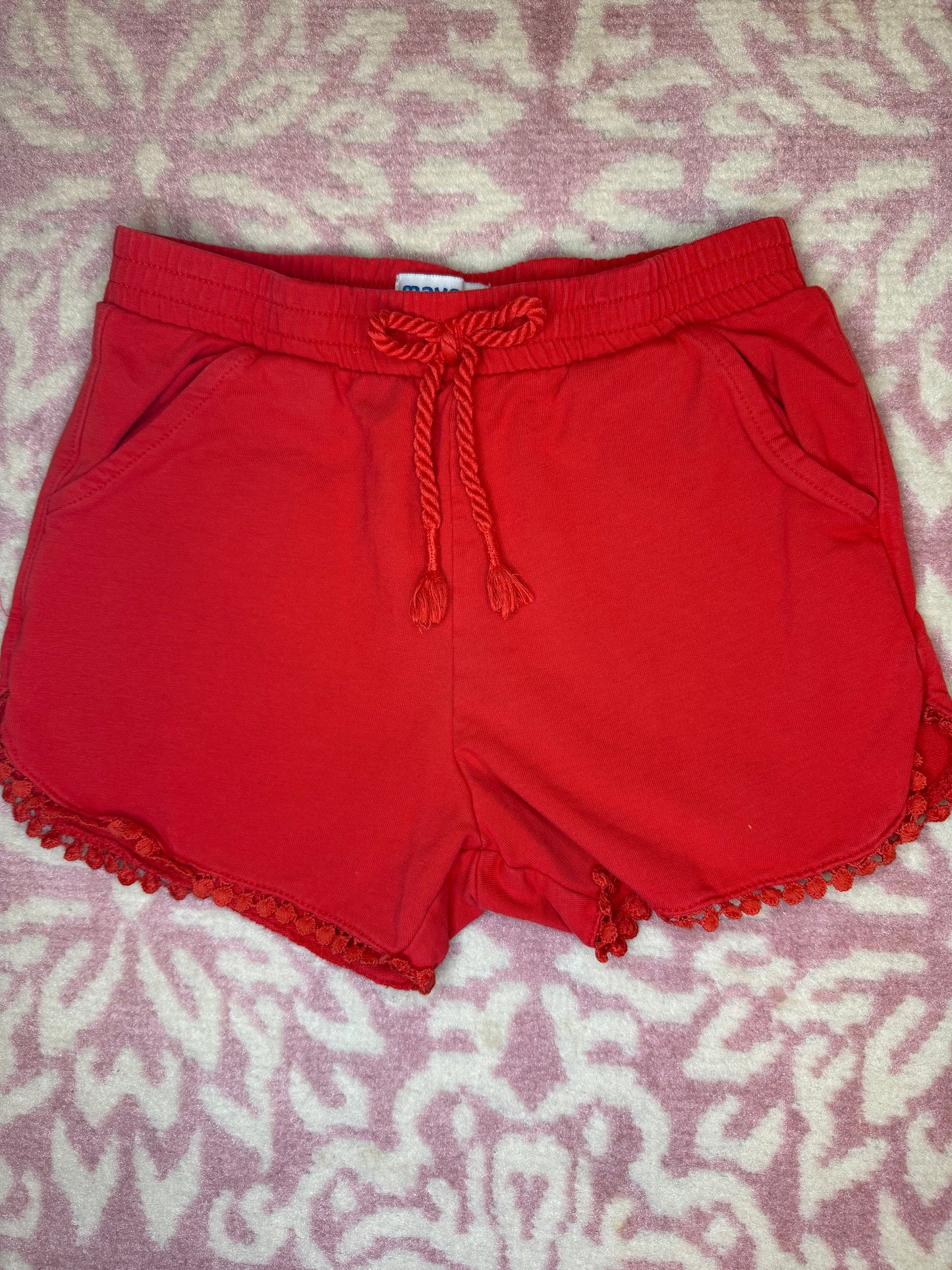 Sz 7 Mayoral Knit Red Shorts