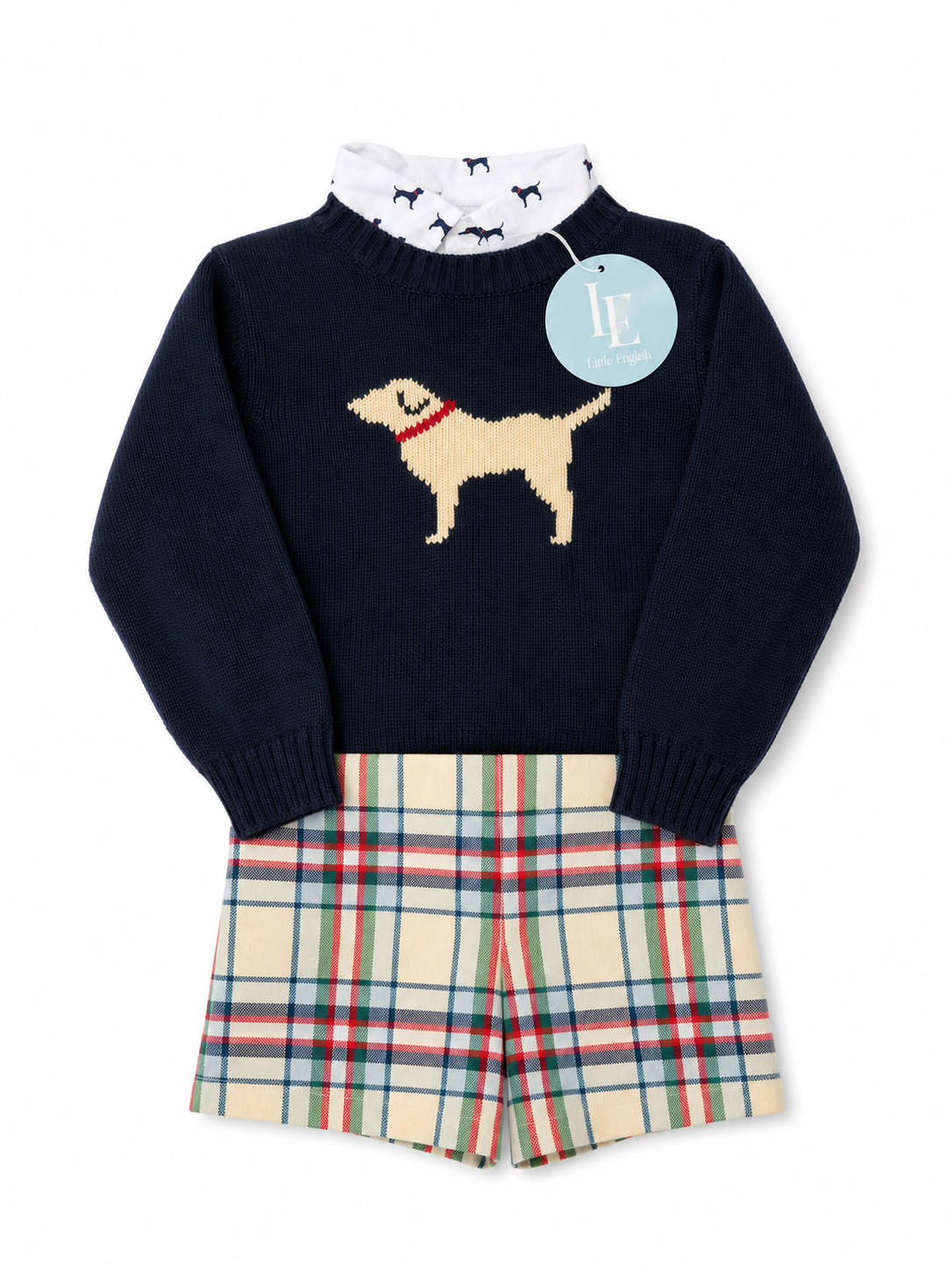 4T Lullaby Set Boy Lab Sweater Turtleneck Set + TBBC Sherwood Shorts