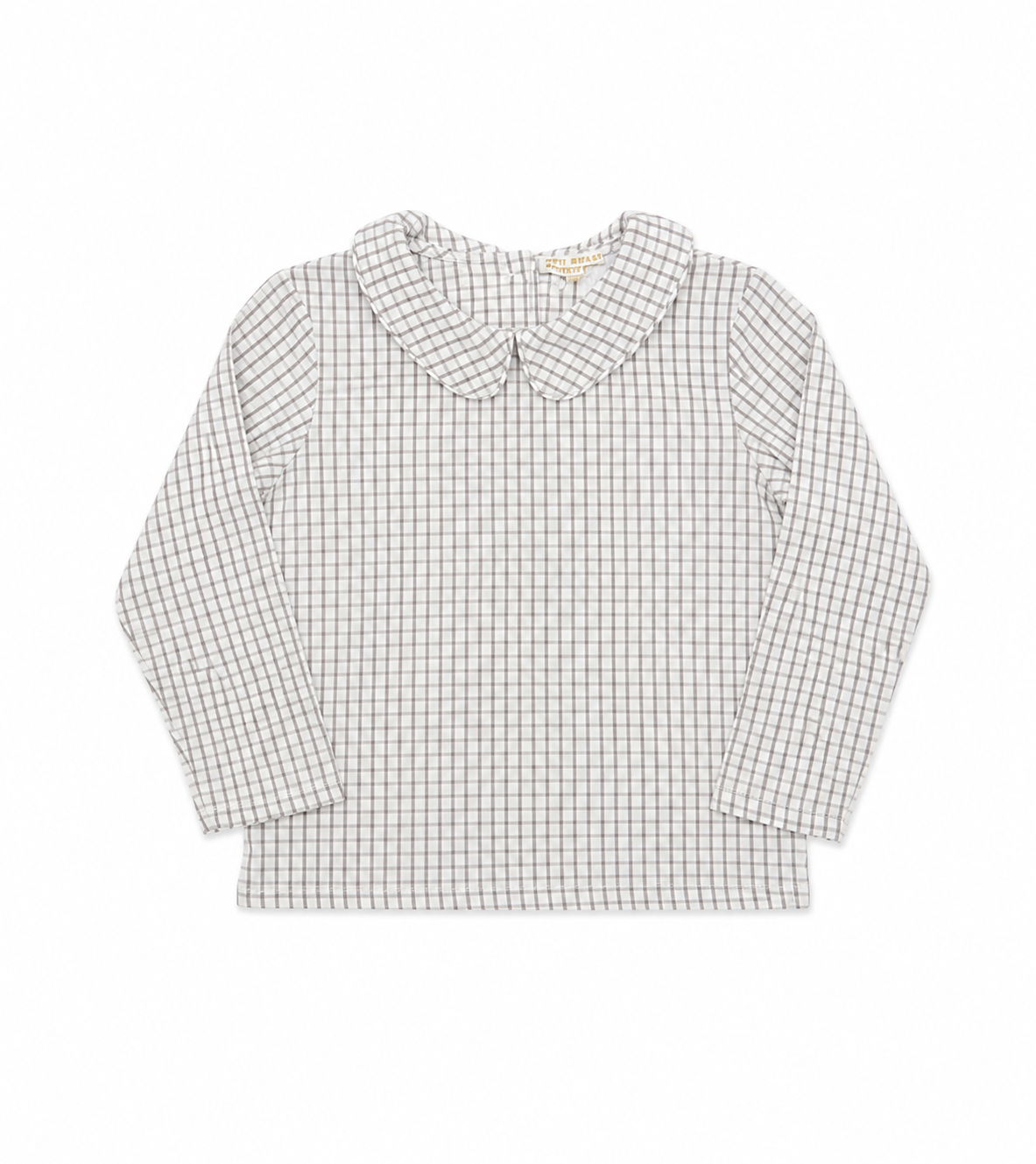 TBBC Peter Pan Collar Shirt, Grantley Gray Windowpane
