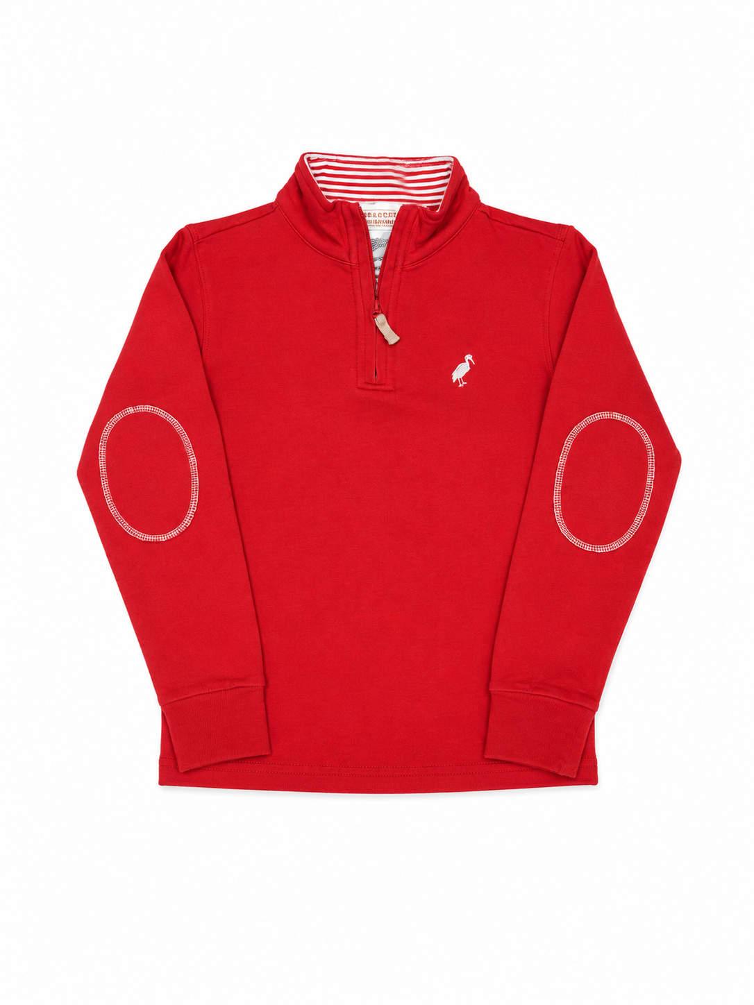 5 TBBC Haywood Half Zip Richmond Red with Worth Avenue White Stork