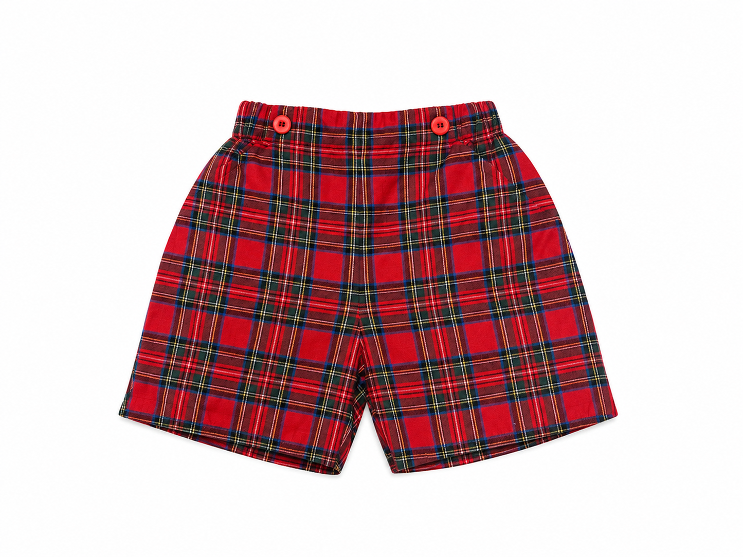 6 Sal & Pimenta Tartan Christmas Button Shorts