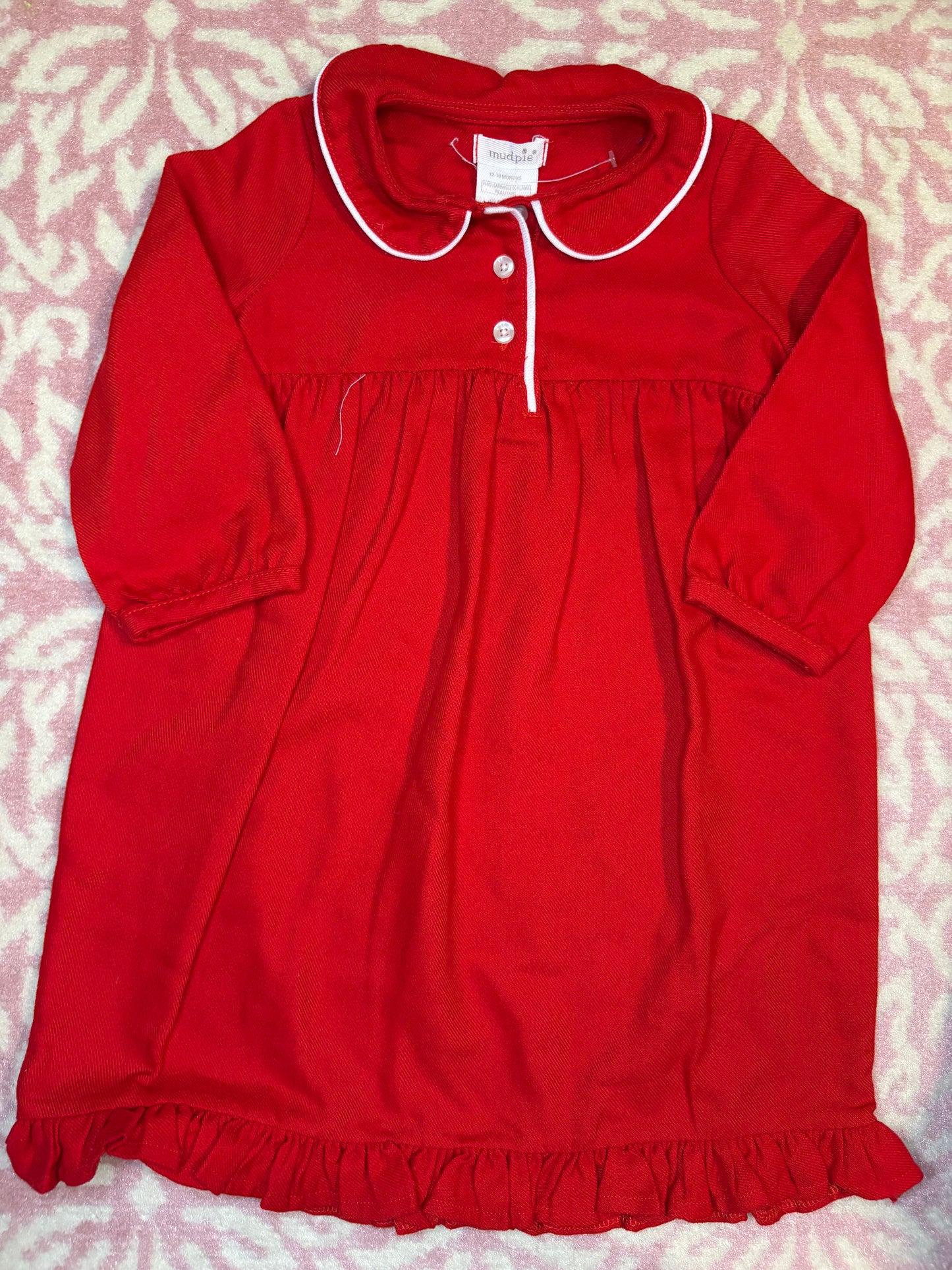 12/18M Mudpie Red Nightgown