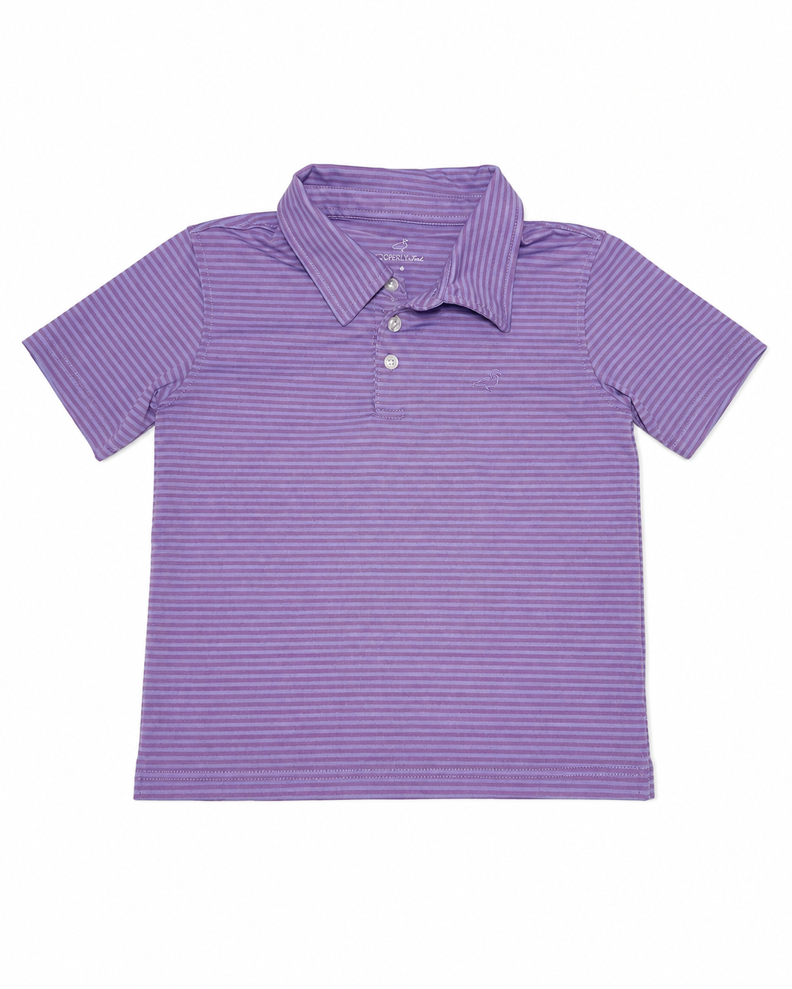 5 Properly Tied Purple Striped Athletic Polo