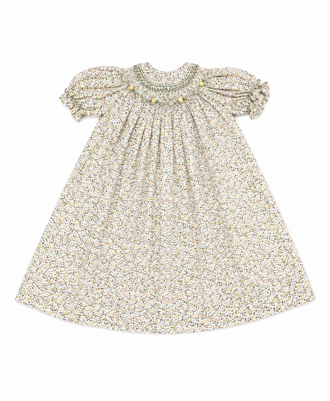 18M Remember Nguyen Fall Floral Smocked Bishop Dress