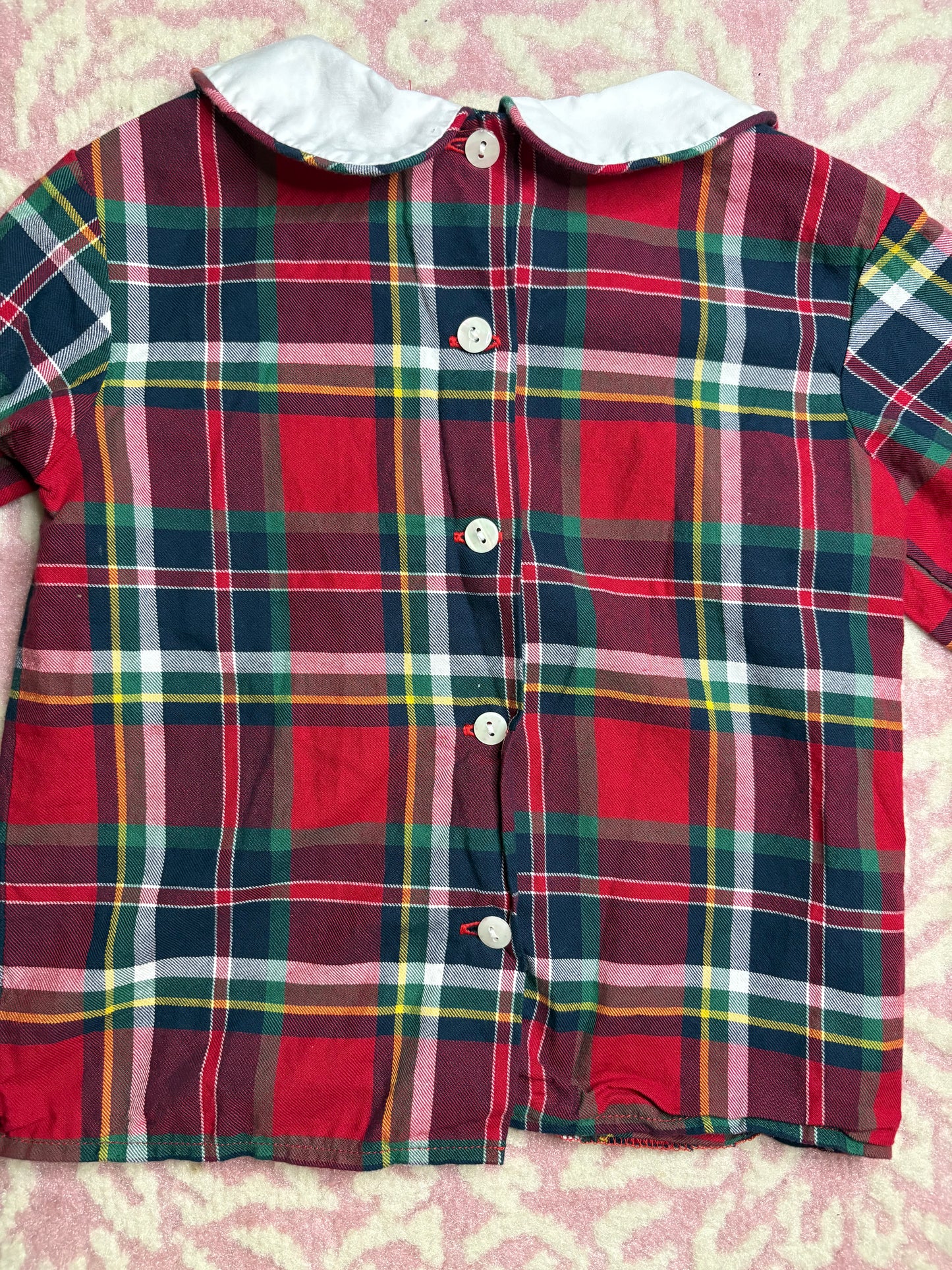 2T Mary & Grace Tartan Plaid LS top