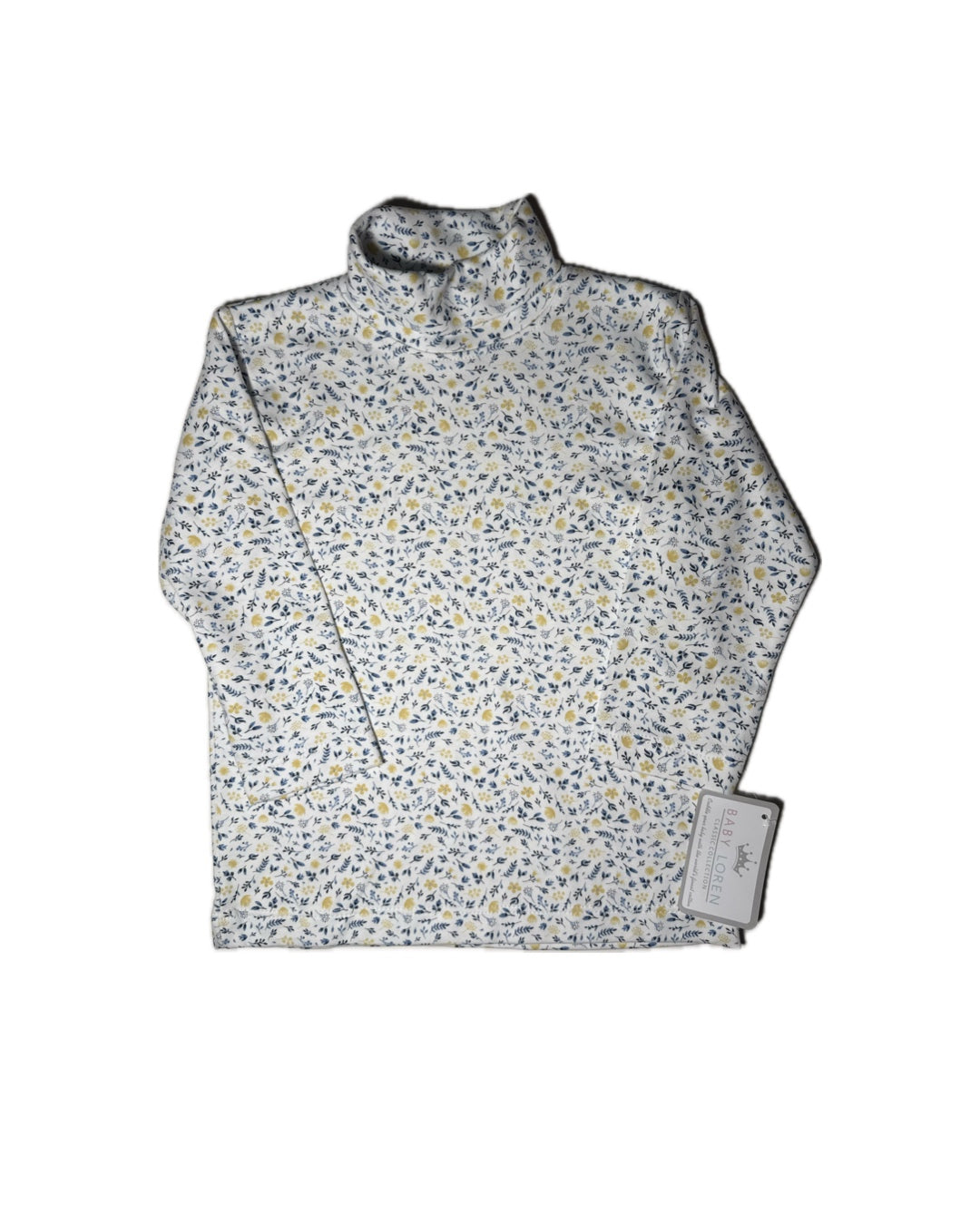 Baby Loren Floral Knit Turtleneck